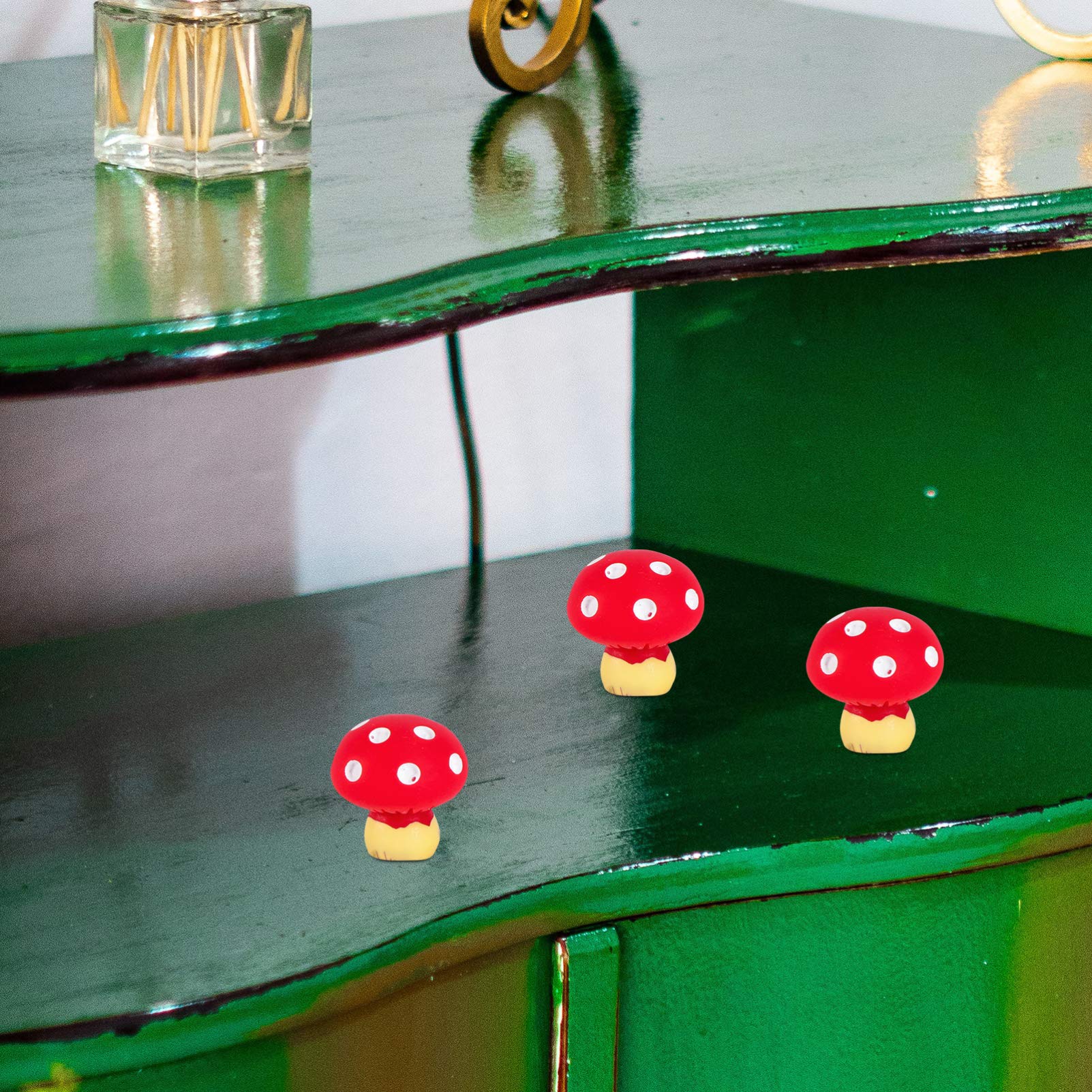 ABOOFAN 10pcs Mini Mushroom Figurines - Easter Decorations, Terrarium Ornaments, Resin Mushroom Statues for Home Garden Decor - Perfect for Spring Party, Fairy Garden & Plant Display