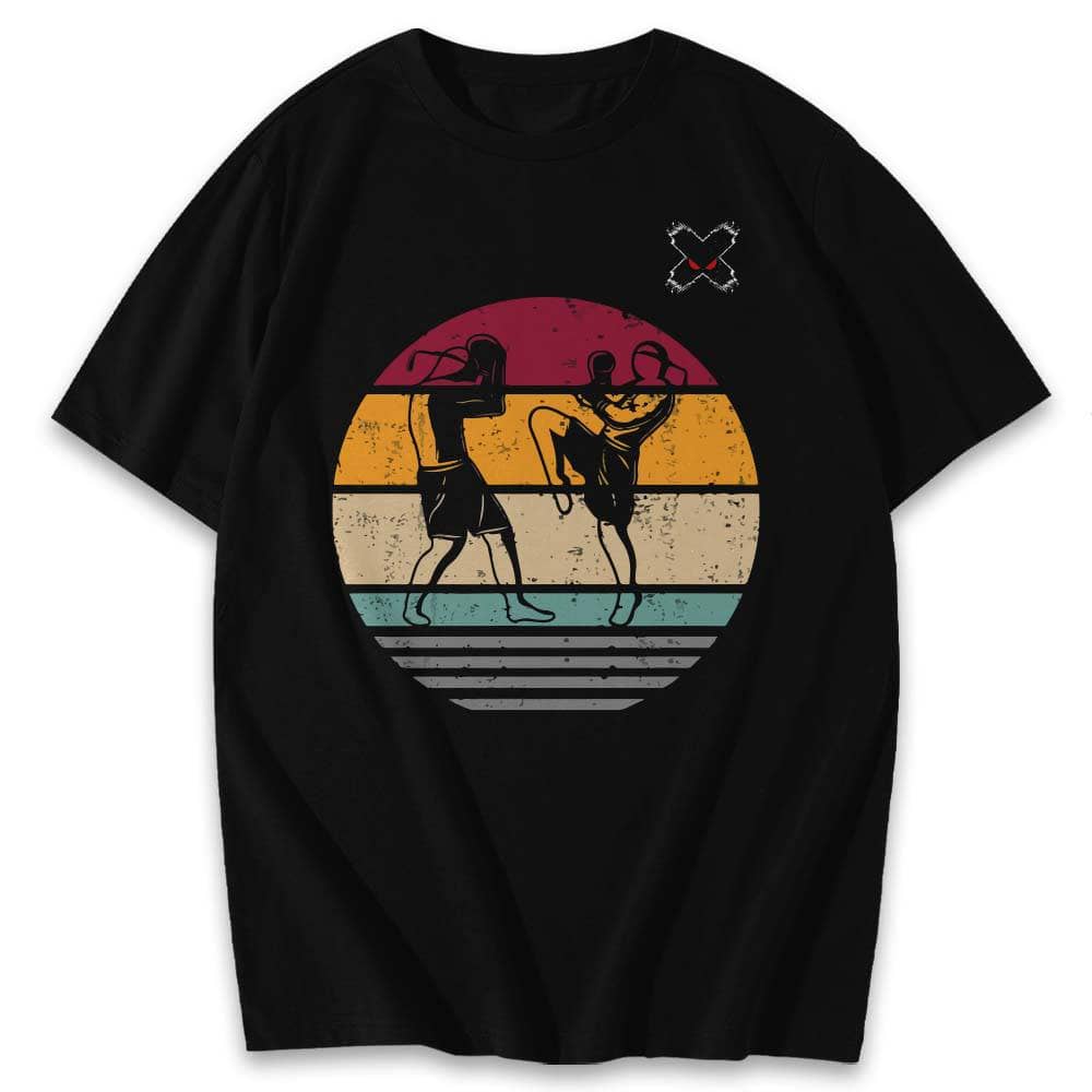 Vintage Muay Thai Shirts for Men - Authentic Thai Boxing Training & Fight Wear - Perfect for MMA, Kickboxing & Martial Arts Training