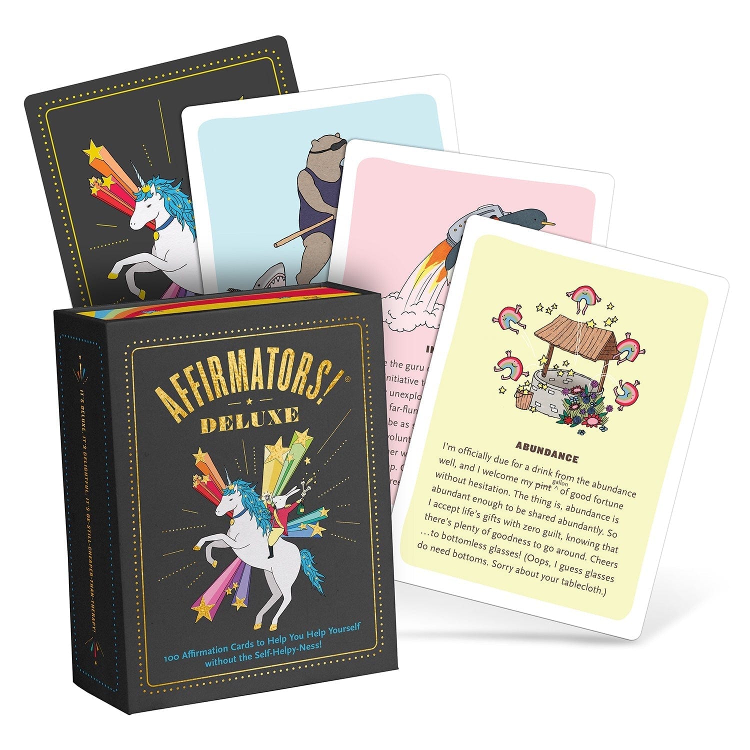 Affirmators! Deluxe Deck - 100 Motivational Affirmation Cards for Daily Inspiration, Self-Care & Positive Thinking | Perfect for Meditation, Journaling & Therapy Sessions