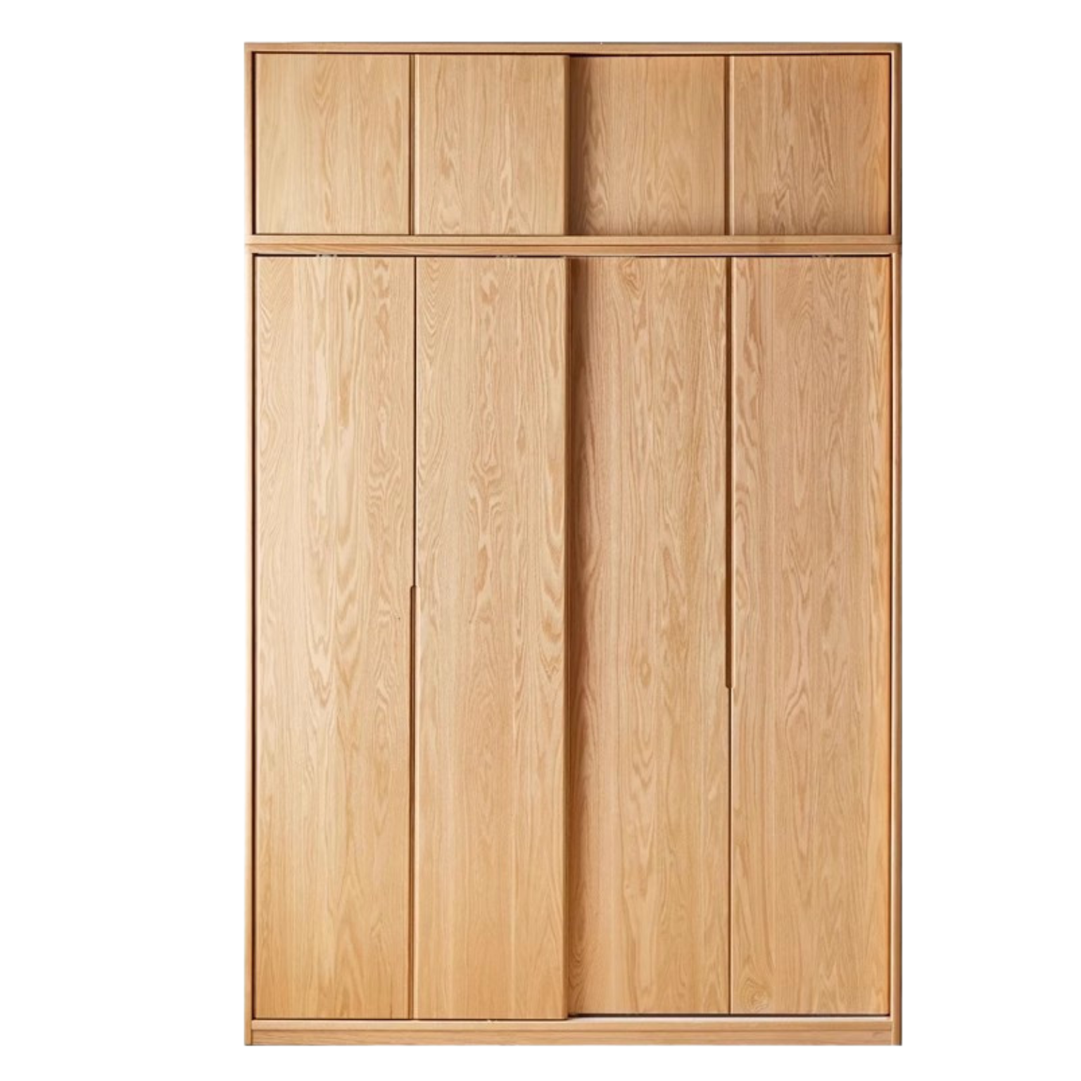 Solid Oak Wood Sliding Door Wardrobe - Durable & Stylish Closet Storage for Bedroom, Living Room, and Office Organization