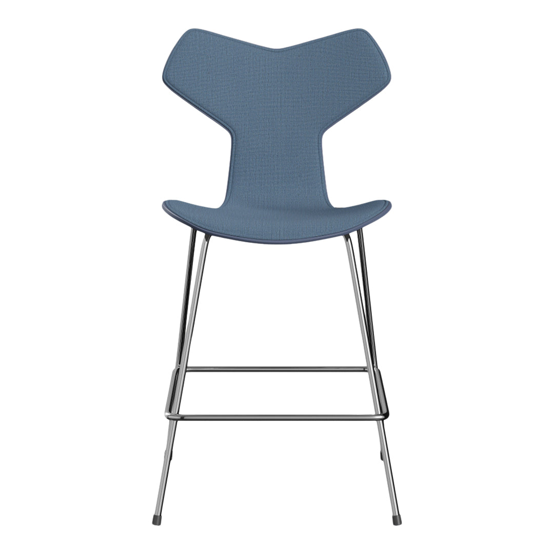 Grand Prix Counter Chair 3138 - Lacquered Wood & Upholstered Front - Modern Bar Stool for Kitchen Island, Breakfast Nook & Home Bar