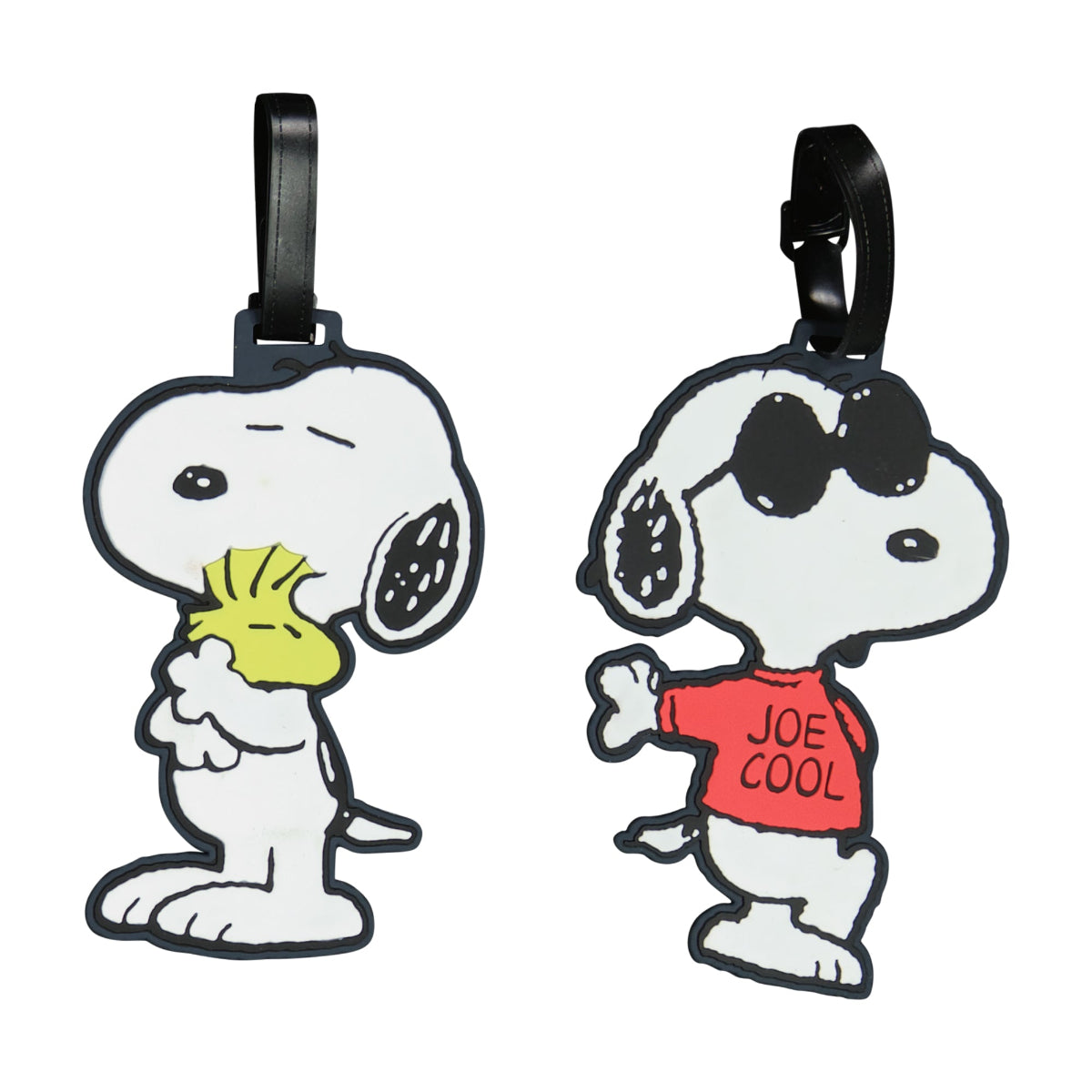 Snoopy Luggage Tags 2-Piece Set - Cute Peanut Cartoon Travel Bag Tags for Suitcases & Backpacks - Perfect for Airports, Vacations & School Trips
