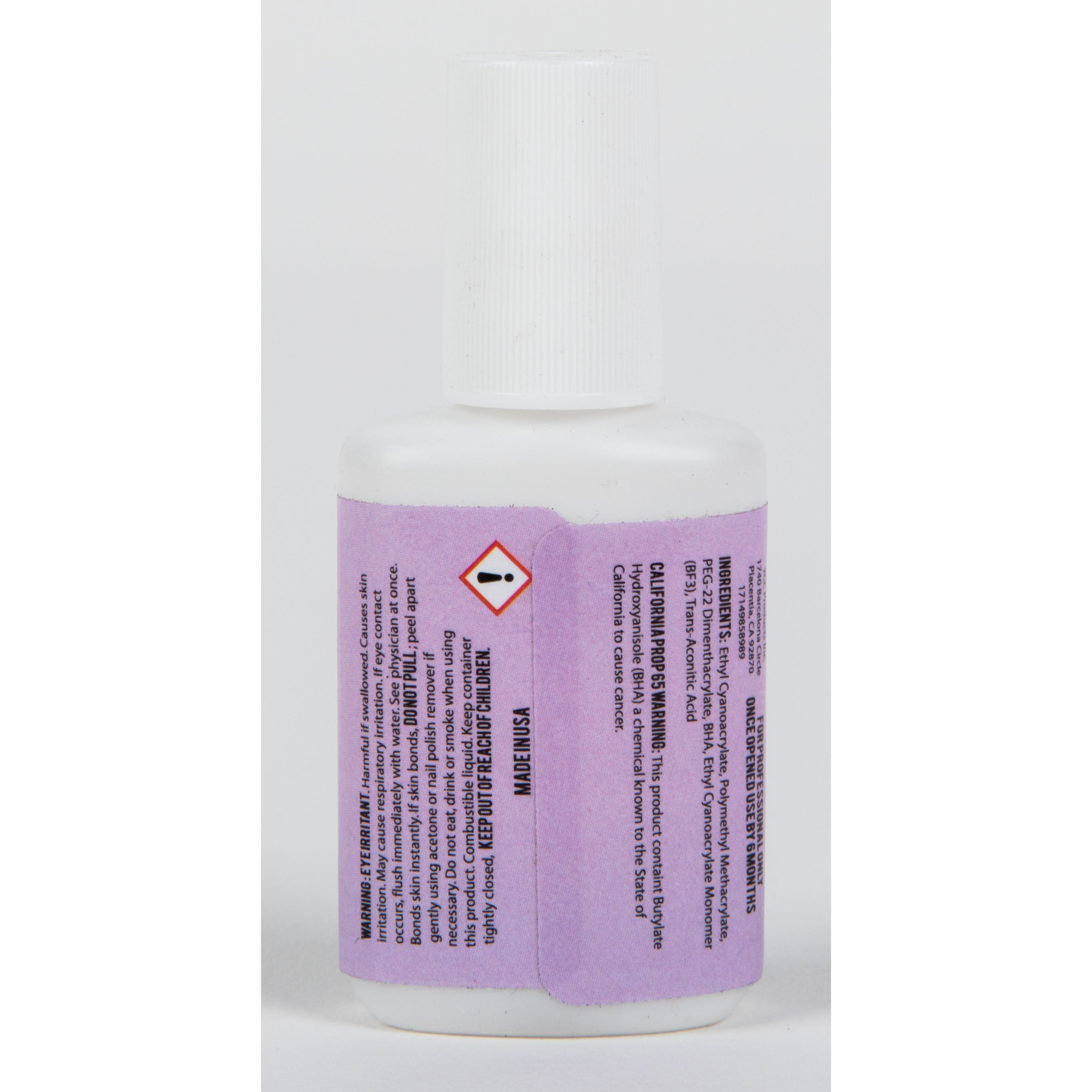Brush Nail Glue - 0.5 oz Professional Nail Adhesive for Acrylic Nails, Press On Nails & Nail Art - Strong & Quick Drying Nail Glue for Salon & Home Use