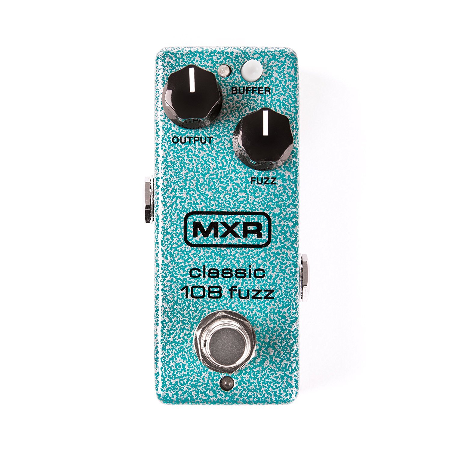 MXR M296 Classic 108 Fuzz Mini Guitar Effects Pedal with BC108 Silicon Transistor - Vintage Tone for Blues & Rock - Includes 2 Right Angle Patch Cables for Stage & Studio Use