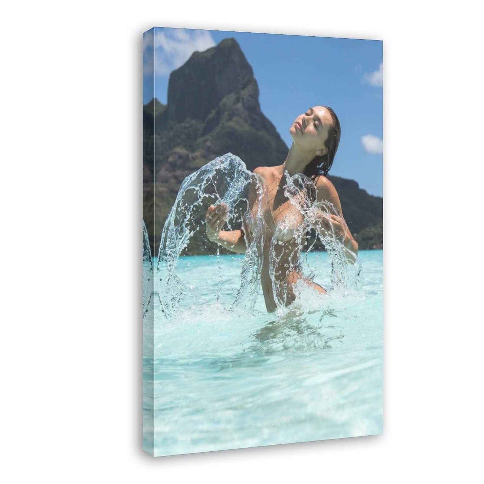 Alexis Ren Sexy Model Canvas Wall Art Poster - 20x30 Inch (50x75cm) Framed Print for Bedroom, Living Room & Office Decor | Aesthetic Home & Wall Decorations