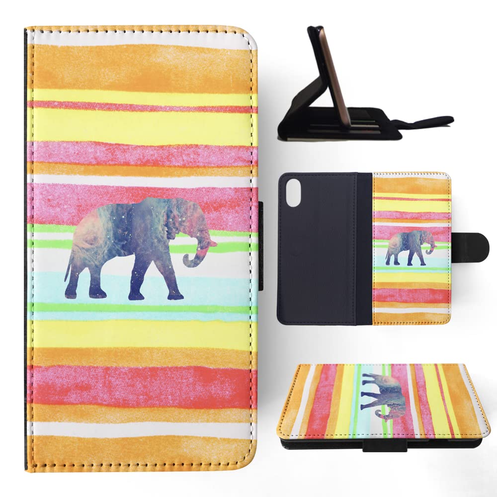 African Tribal Aztec Elephant #24 Flip Wallet Phone Case for Apple iPhone X & Xs - Stylish Protective Cover for Everyday Use & Travel