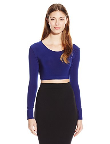 Norma Kamali Women's Short Sleeve Crewneck Cropped T-Shirt | Casual Summer Crop Top for Women | Perfect for Beach, Vacation & Everyday Wear