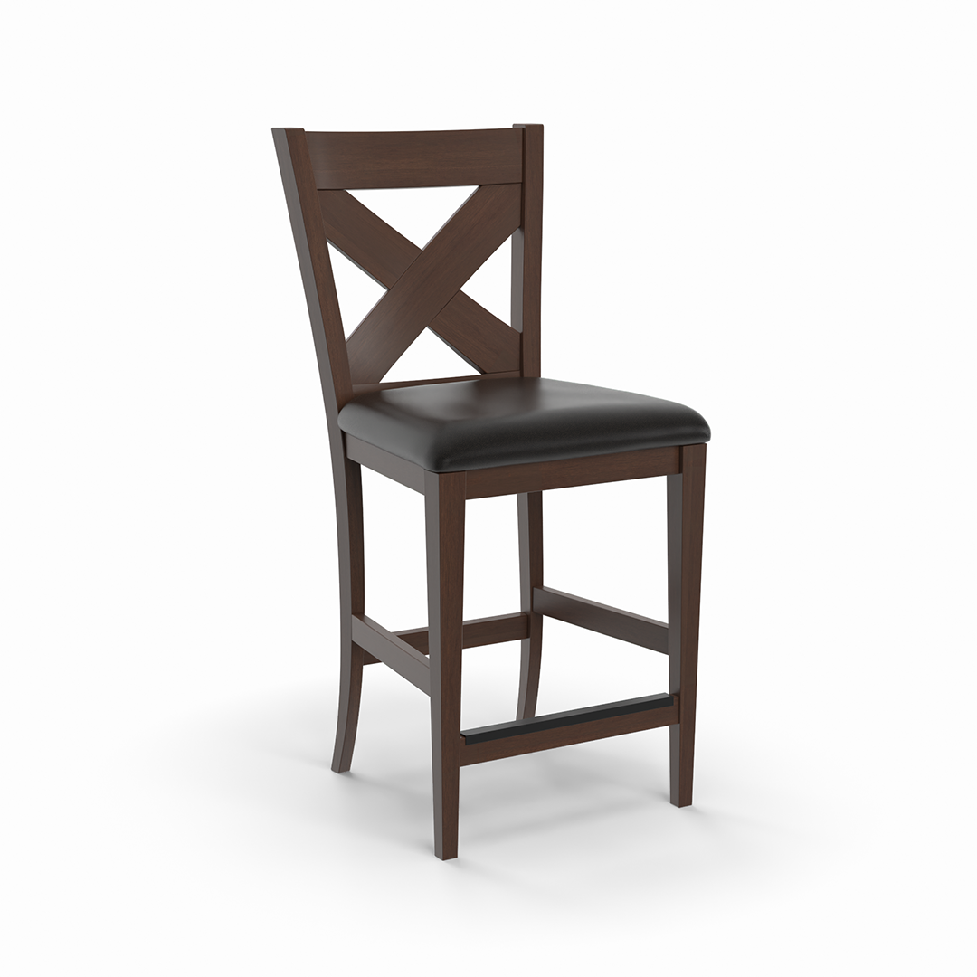 Angelina Counter Stool - Modern Kitchen Bar Stool with Adjustable Height, Comfortable Cushion & Sturdy Metal Base for Dining Room, Breakfast Nook or Home Bar Decor