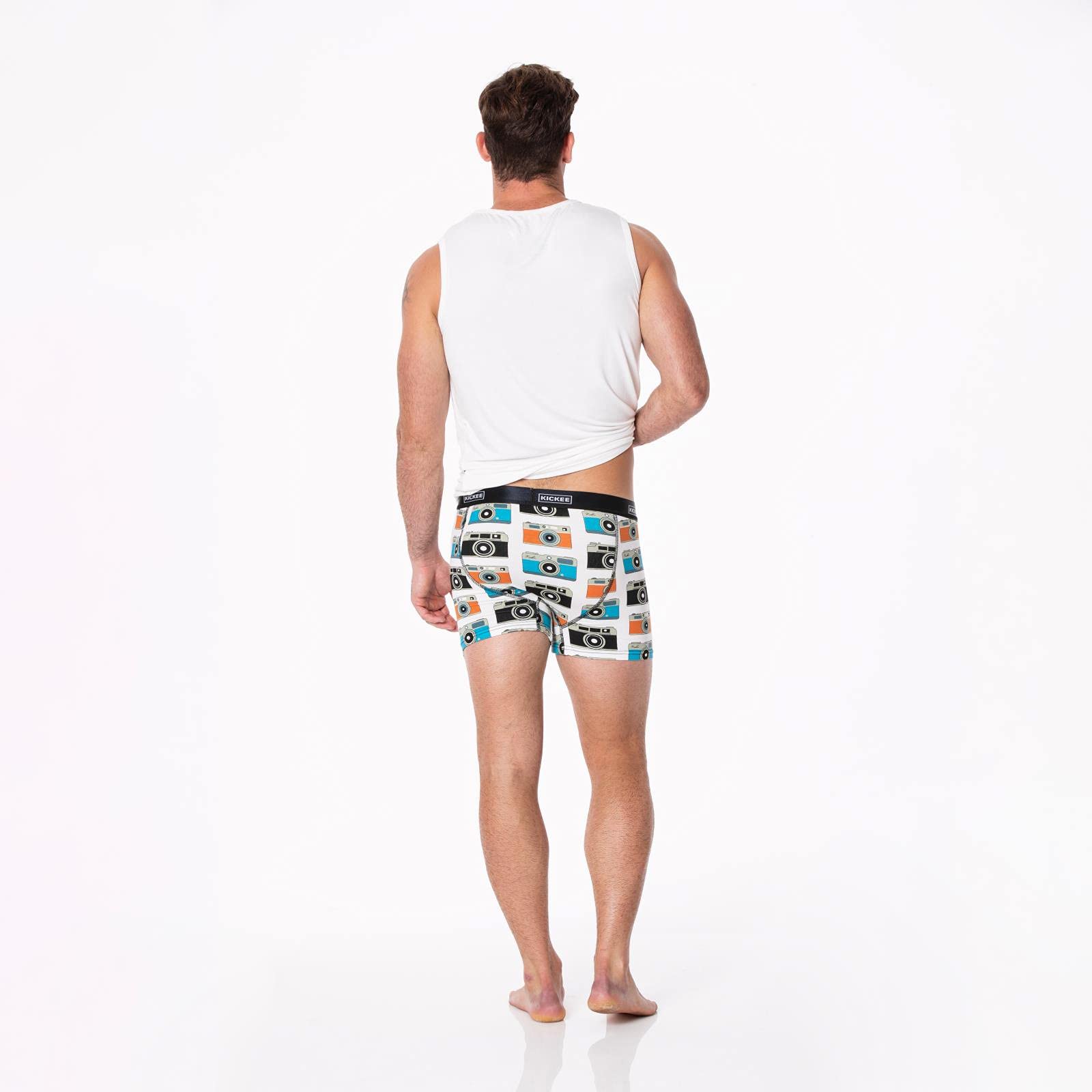 KICKEE Men’s Soft Printed Boxer Briefs - Breathable Comfort Underwear for Everyday Wear & Lounge - Perfect for Work, Gym & Travel