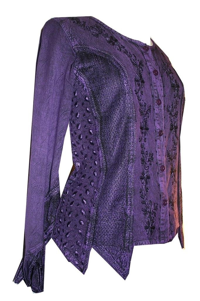 Agan Traders Women's Vintage Bohemian Button Down Long Sleeve Blouse - Renaissance Style Spring 2025 Fashion - Perfect for Casual Wear, Office Outfits & Boho Chic Occasions