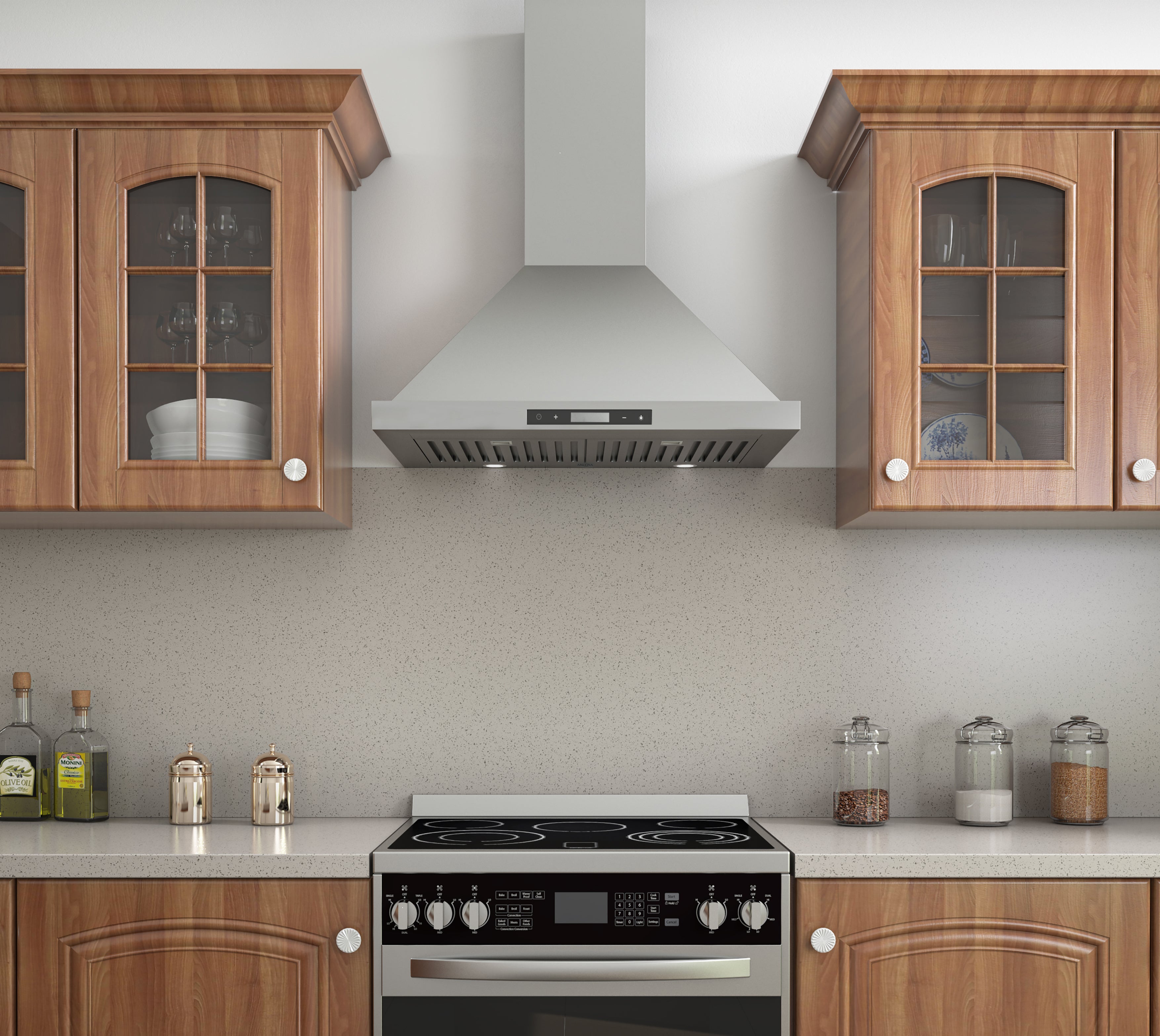 WPB630 30-Inch Stainless Steel Wall Mount Pyramid Range Hood - Powerful Kitchen Ventilation for Modern Homes