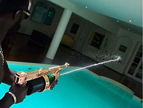 Chrome Champagne Spray Gun - Party Celebration Accessory for Weddings, Birthdays & New Year's Eve