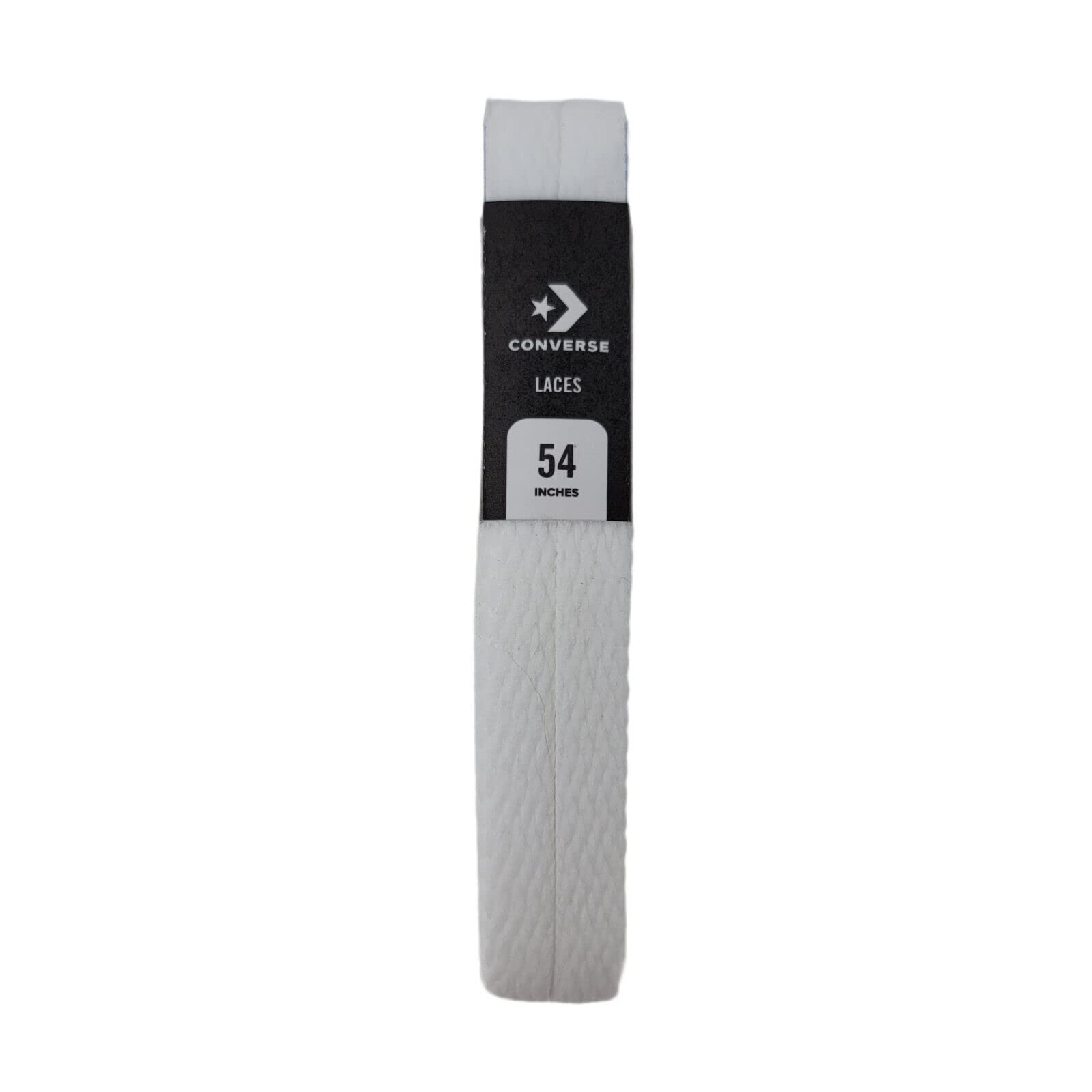 Converse Unisex Replacement Shoelaces - Flat Cotton Cord Laces for Sneakers & Casual Shoes, White, 54 Inches (137 cm) - Perfect for Converse, Vans & 8-Eyelet Shoes | Everyday Wear & Fashion Styling
