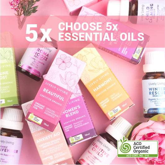 Premium Organic Essential Oils 5-Pack Set - 100% Pure Therapeutic Grade Aromatherapy Oils for Diffusers, Massage & Relaxation - Lavender, Peppermint, Tea Tree, Eucalyptus & More - Perfect for Home Spa, Yoga & Stress Relief