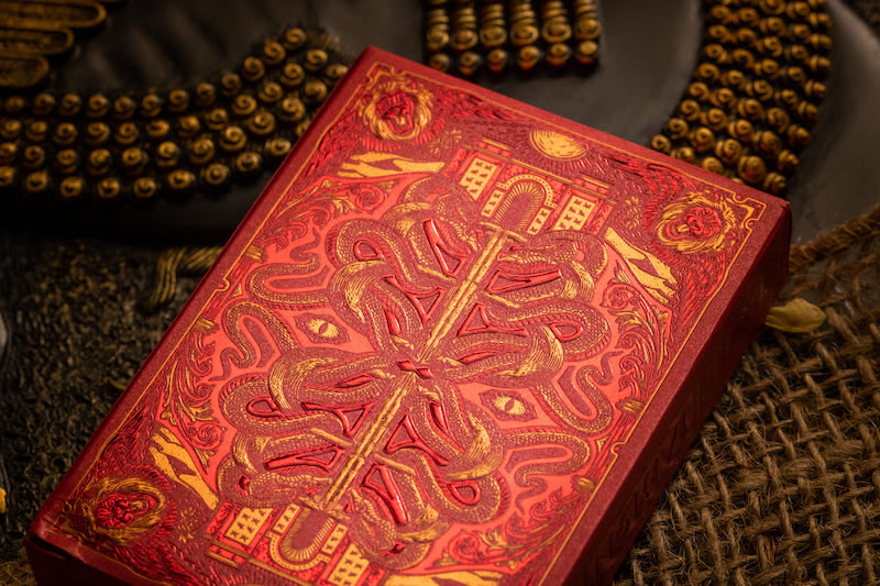 Premium Ruby Red Babylon Playing Cards - Elegant Design for Poker, Magic Tricks & Card Games | Perfect for Casino Nights, Gifts & Collectors