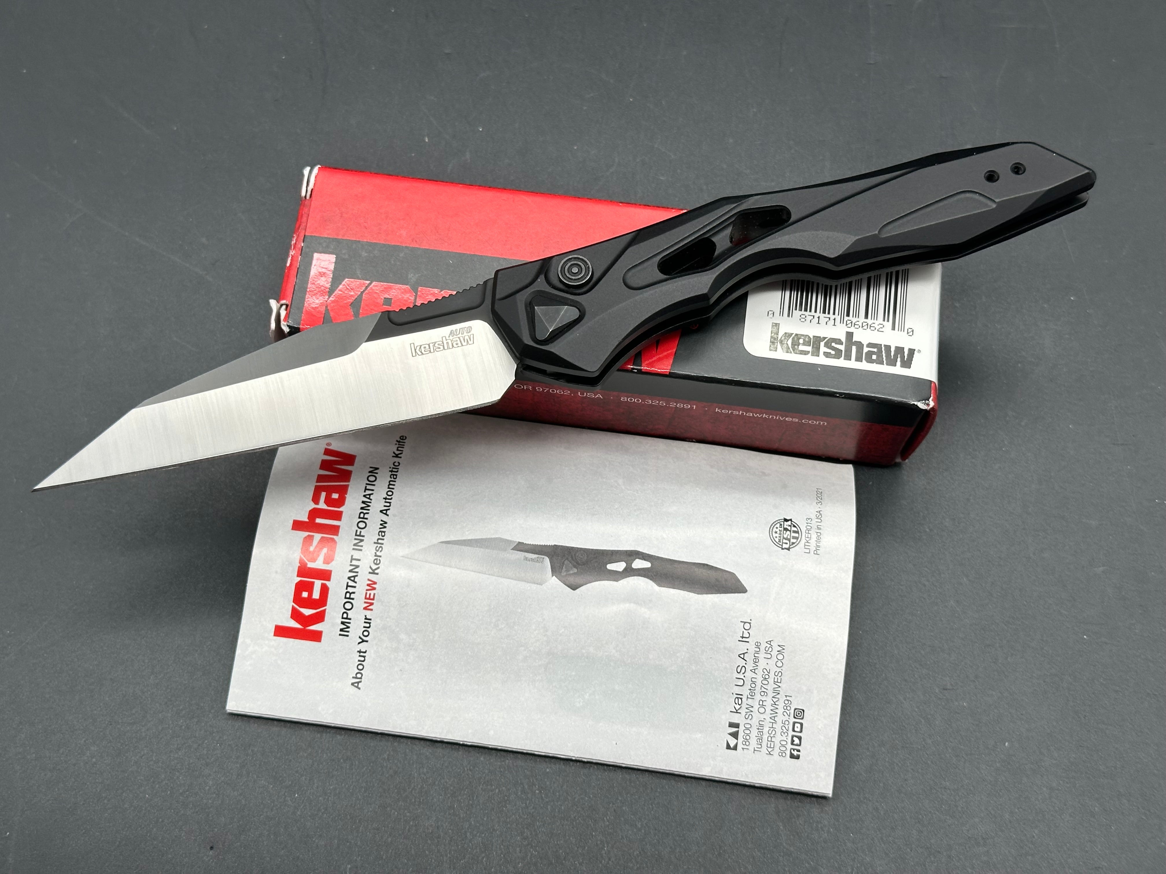 Kershaw Launch 13 Automatic Knife - Black Two-Tone 3.5