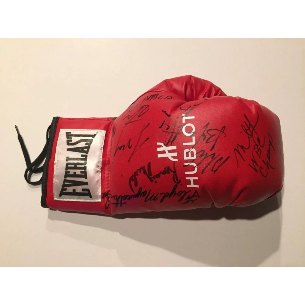 Authentic Floyd Mayweather, Freddie Roach & Michael Buffer Signed Boxing Glove with JSA COA - Collectible Memorabilia for Boxing Fans & Sports Enthusiasts - Perfect for Display in Man Cave, Sports Bar or Gift for Fight Fans