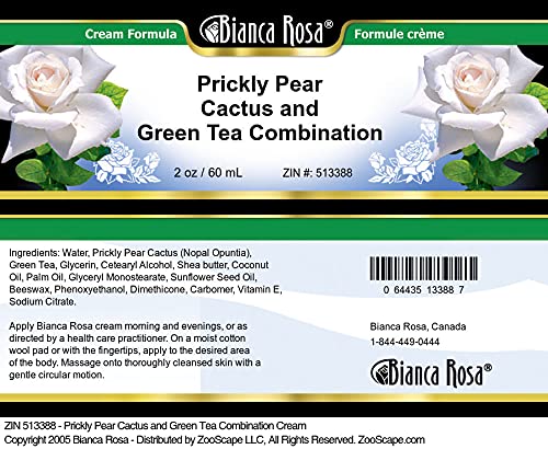 Organic Prickly Pear Cactus & Green Tea Anti-Aging Face Cream (2oz) - 3 Pack Set for Dry Skin, Wrinkles & Dark Spots | Day & Night Moisturizer for Women & Men