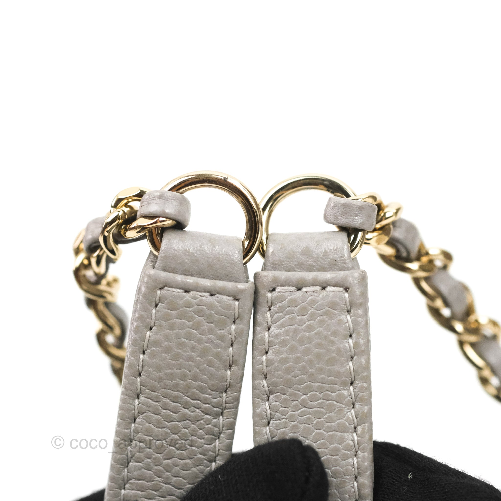 Chanel Business Affinity Drawstring Bucket Bag in Grey Caviar Leather with Gold Hardware - Perfect for Work, Travel & Everyday Luxury