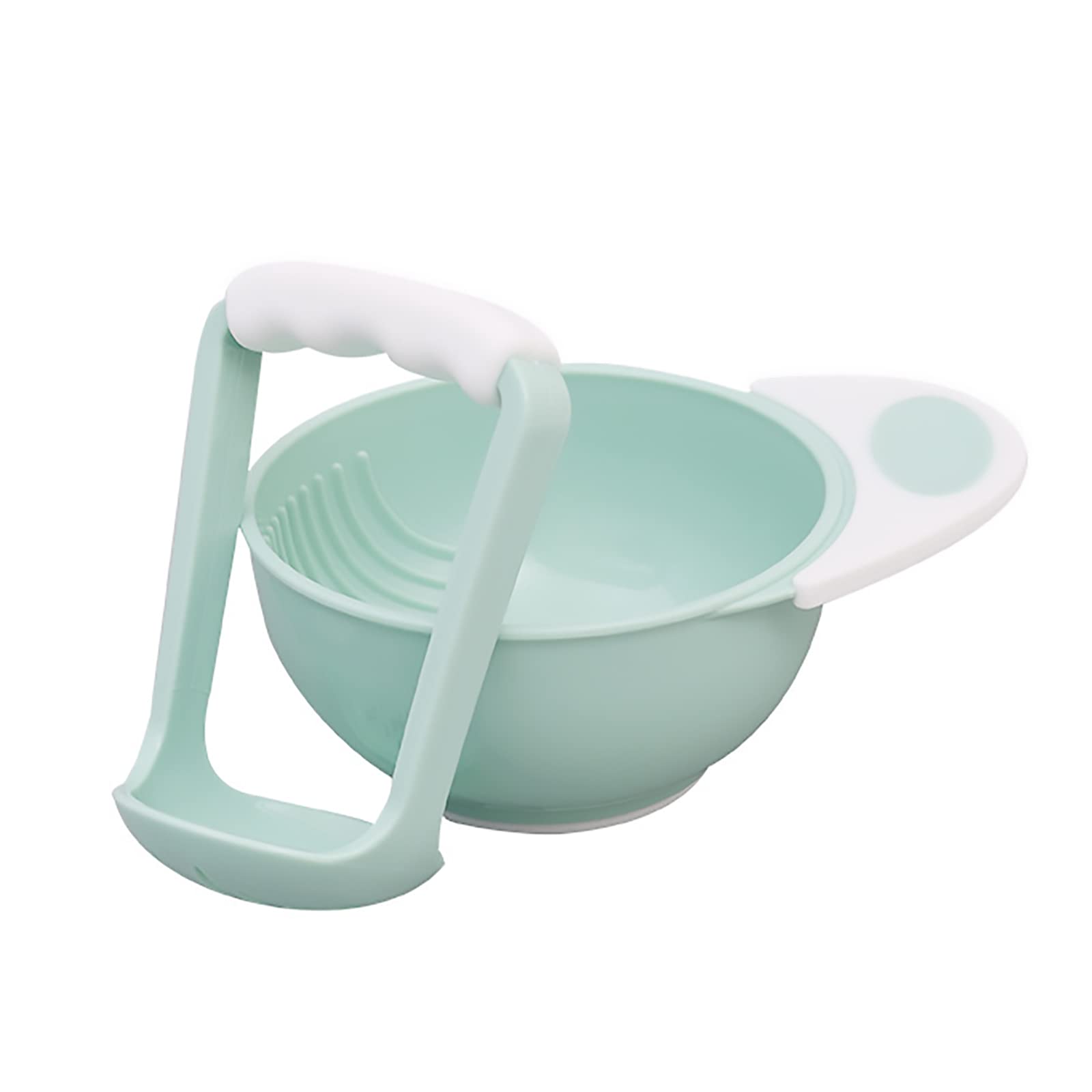 1 Set Manual Food Grinding Bowl - Practical Food Mill & Masher Tool for Baby Complementary Food - Durable Blue-White Kitchen Accessory - Perfect for Homemade Purees, Baby Food Prep & Healthy Cooking