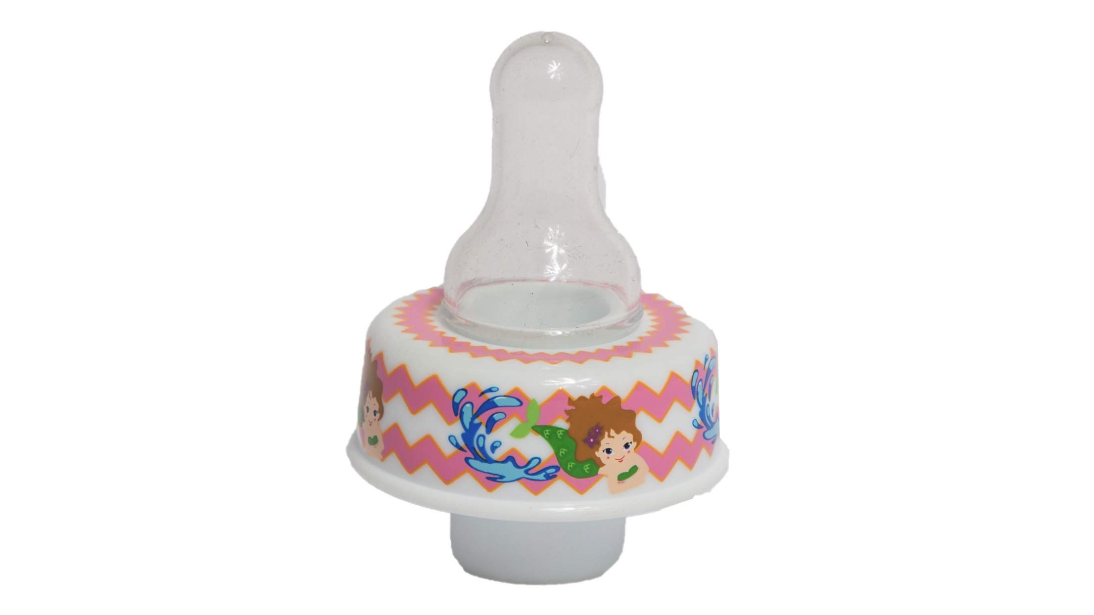 Baby Bottle Adapter - 2 Pack Mermaid Design, Converts Any Water Bottle into a Baby Bottle for Formula or Breastmilk - Perfect for Travel, Daycare & On-the-Go Feeding
