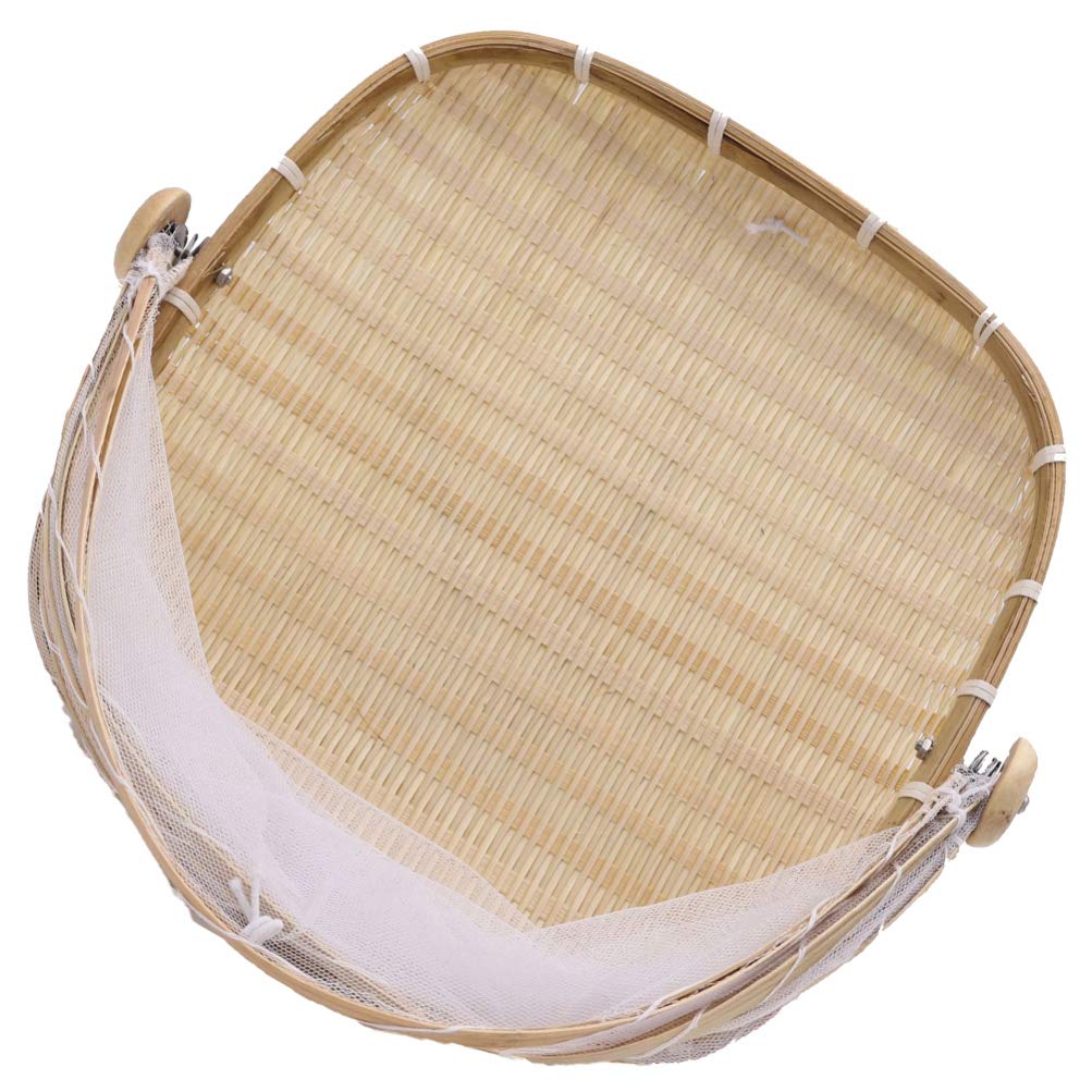 Versatile Handmade Bamboo Bread Basket - Kitchen Utensil for Bread, Fruits & Storage | Eco-Friendly Household Organizer for Countertop, Dining Table & Pantry