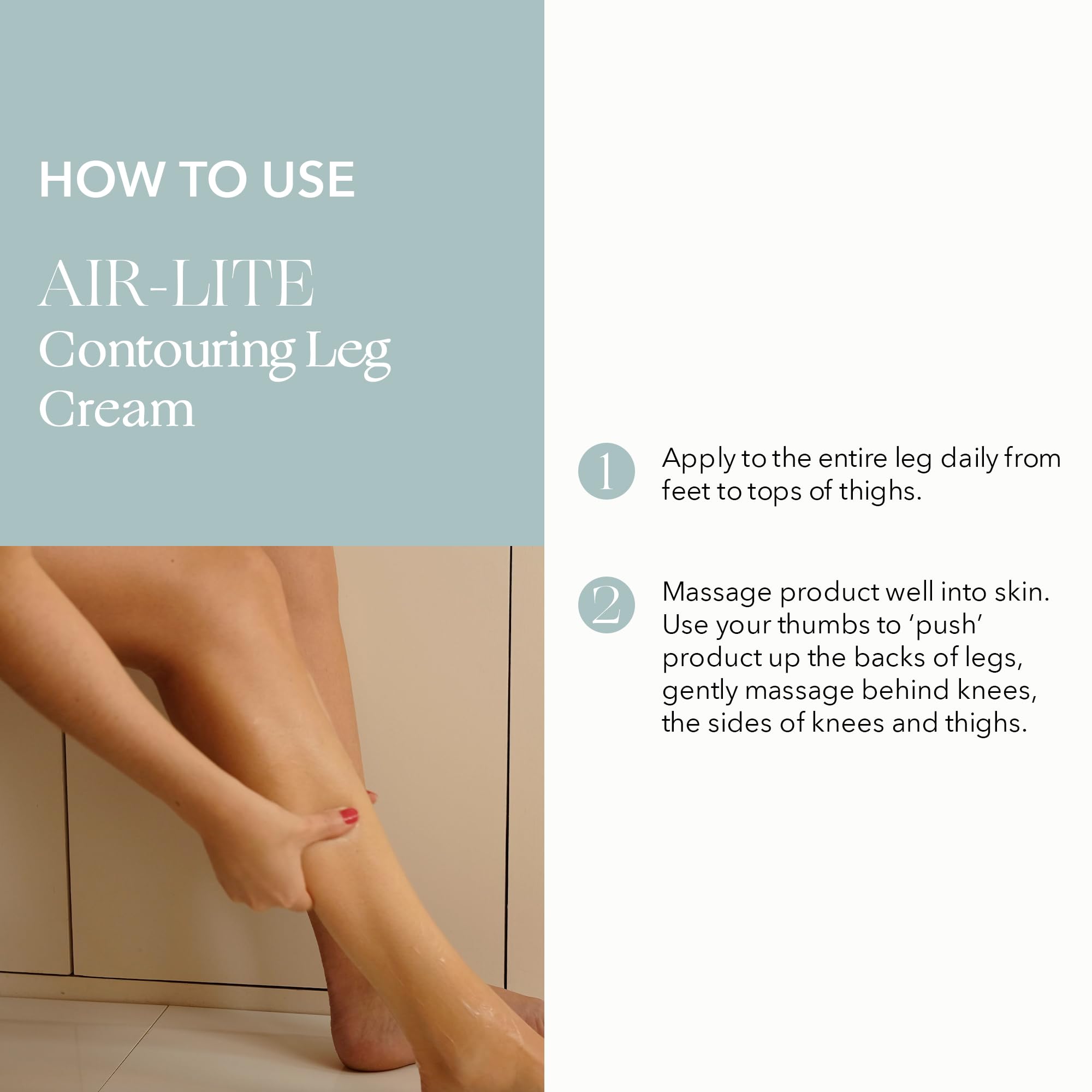 Legology Air-Lite Firming & Contouring Cream for Legs - Anti-Cellulite Treatment, Travel Size 50ml | Best for Post-Workout Recovery & Summer Skin Prep