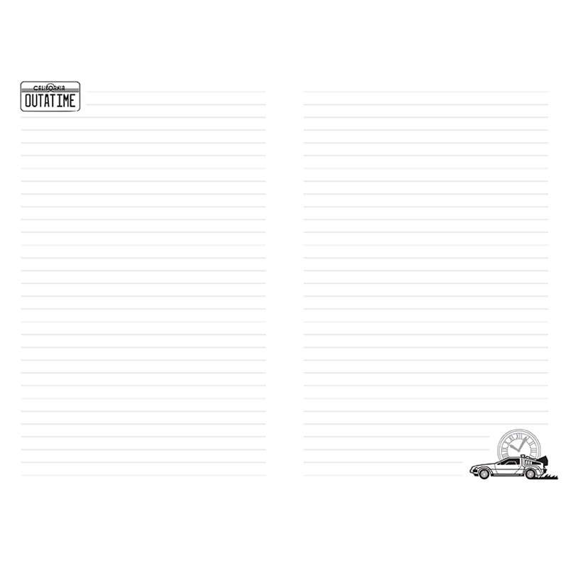 Back to the Future Time Machine Hardcover Notebook - Vintage Movie Inspired Writing Journal for Fans, Perfect for Gift, Collecting & Sci-Fi Enthusiasts