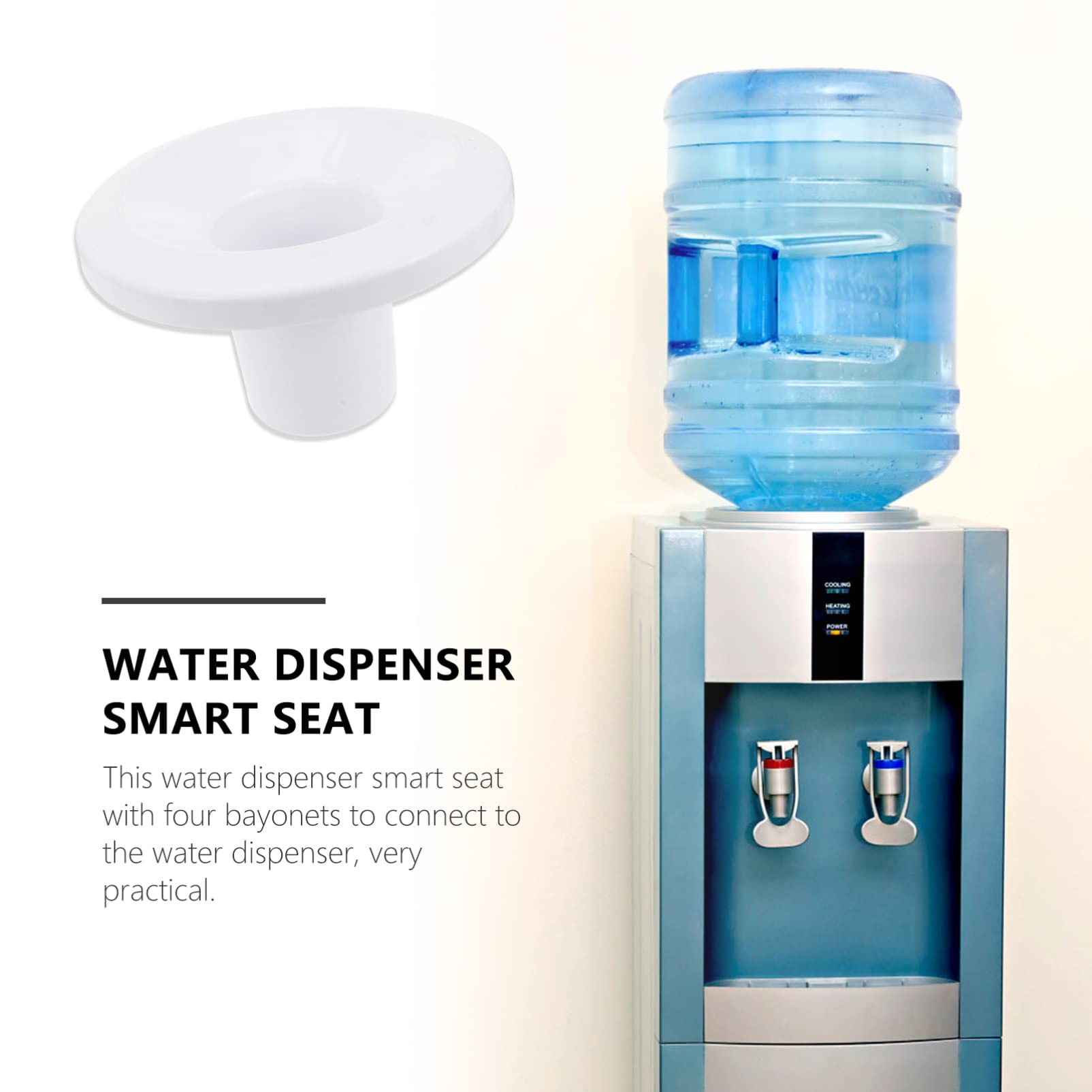 2Pcs Universal White PP Water Dispenser Pump Replacement Parts - Nozzle & Bucket Seat for Zero & Standard Water Dispensers - Perfect for Home, Office & Outdoor Use