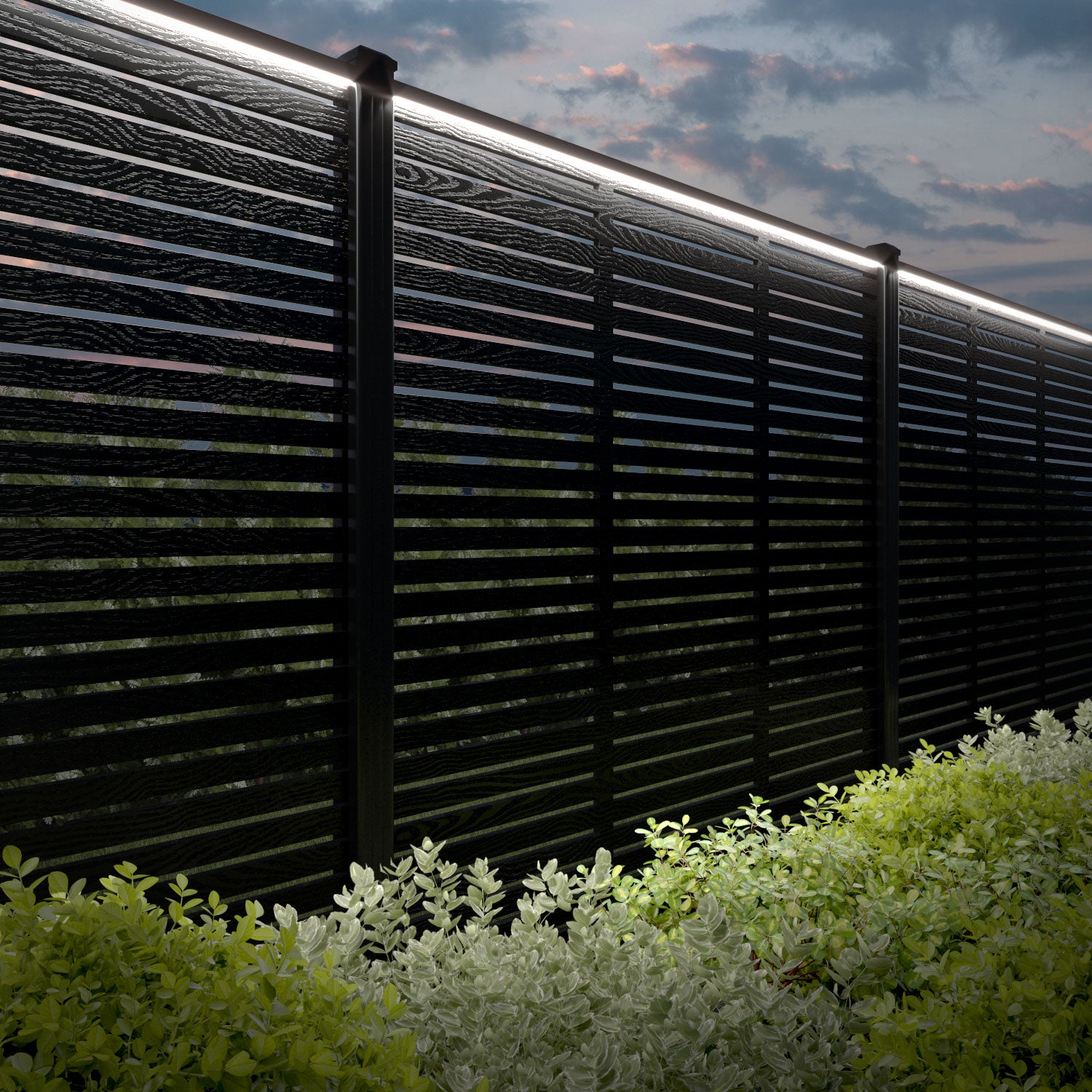 Durable Aspen Composite Fence Panel with Aluminum Posts - Weather-Resistant Privacy Fencing for Backyard, Garden, and Pool Areas