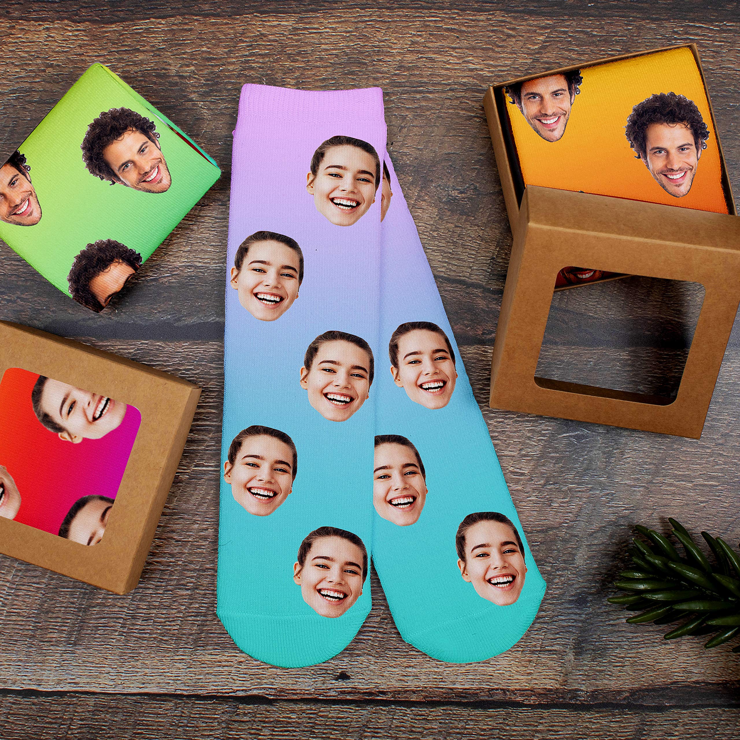 Custom Face Socks - Funny Personalized Socks with Faces for Men & Women - Perfect Gift for Cat & Dog Lovers - Great for Parties, Cosplay & Unique Gifts
