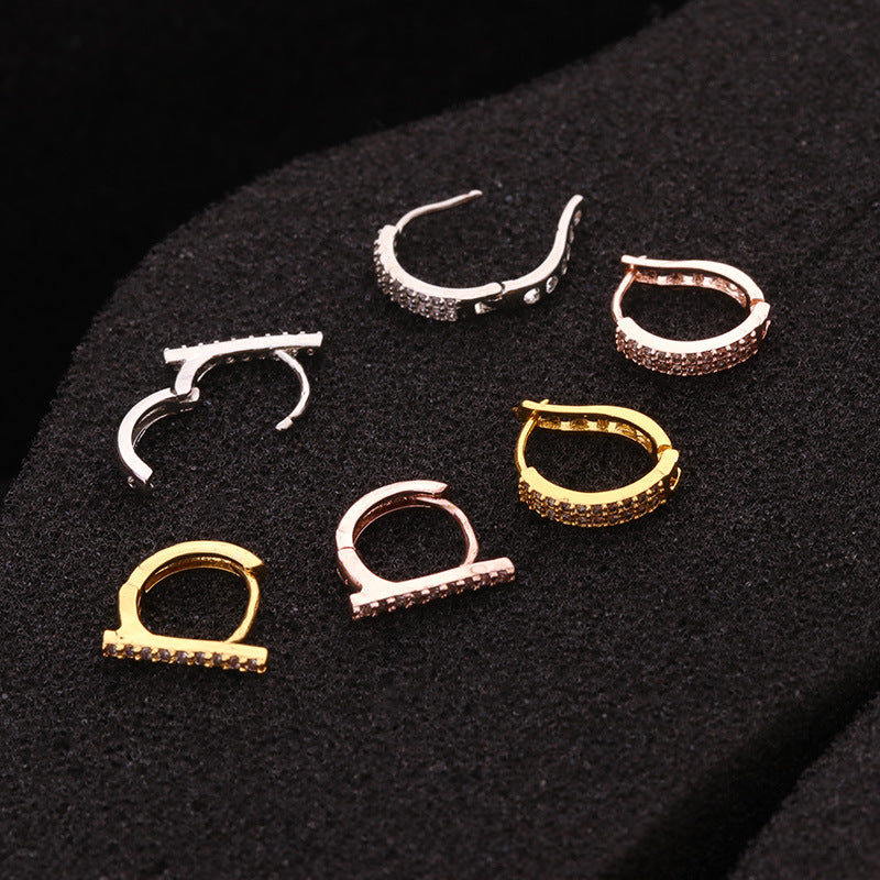 18K Gold Cartilage Hoop Earrings & Minimalist Silver Wrap Earrings - HSPJ1913 | Dainty Everyday Jewelry for Women, Perfect for Work & Date Night