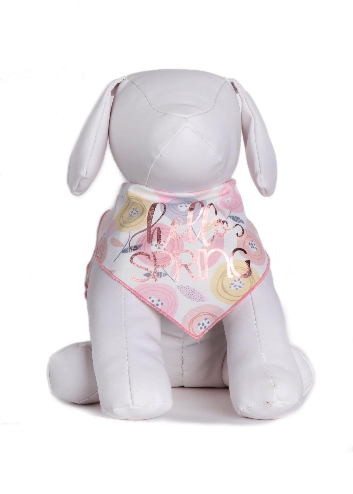 Easter Dog Bandanas with Hello Spring Design - 100% Cotton Pet Bandana for Medium to Large Dogs | Perfect for Easter Photos, Spring Walks & Holiday Pet Accessories