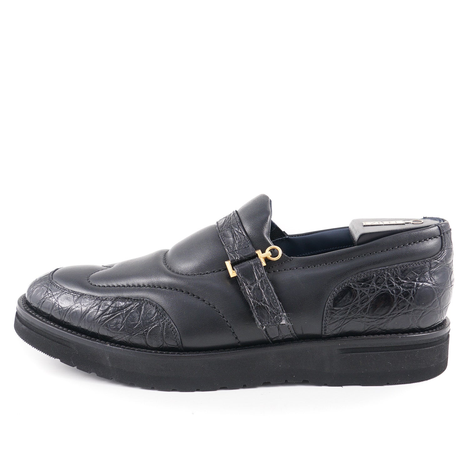 Luxury Zilli Crocodile & Calf Leather Loafers with Cashmere Lining - Premium Men's Dress Shoes for Business, Formal Events & Special Occasions