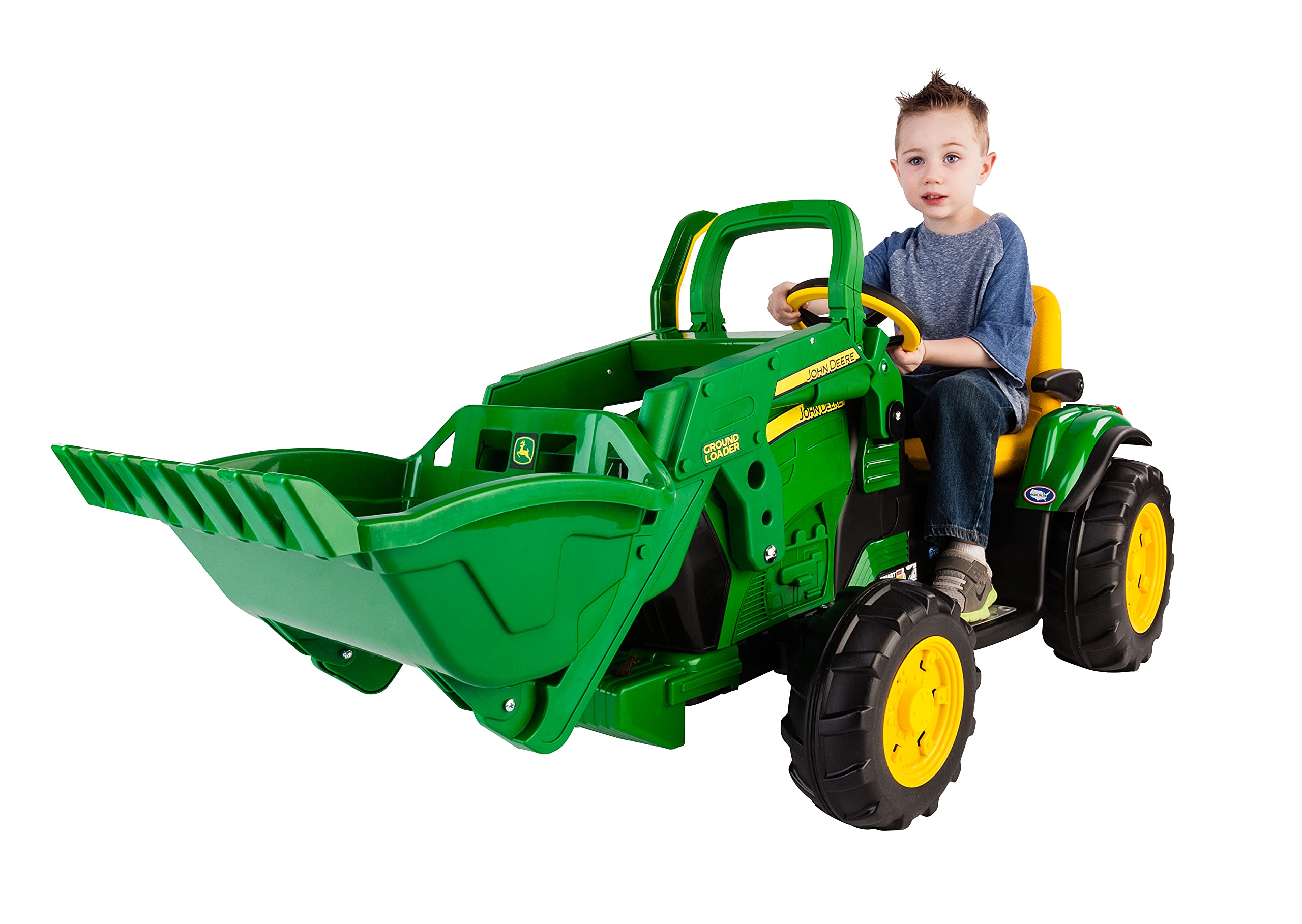 Peg Perego Ground Force & Ground Loader Replacement Wheel Set - Front & Rear Wheels for Kids Ride-On Toys | Durable Black Wheels for Outdoor Play & Backyard Fun