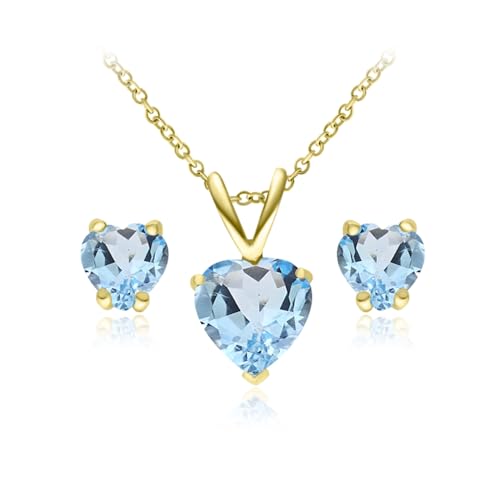 Blue Topaz - Yellow Gold Flash