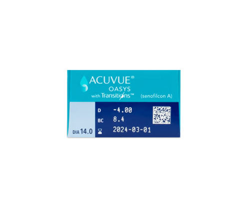 ACUVUE® OASYS with Transitions™ Contact Lenses - 25 Pack | Light Adaptive Lenses for All-Day Comfort | Perfect for Outdoor Activities & Screen Use