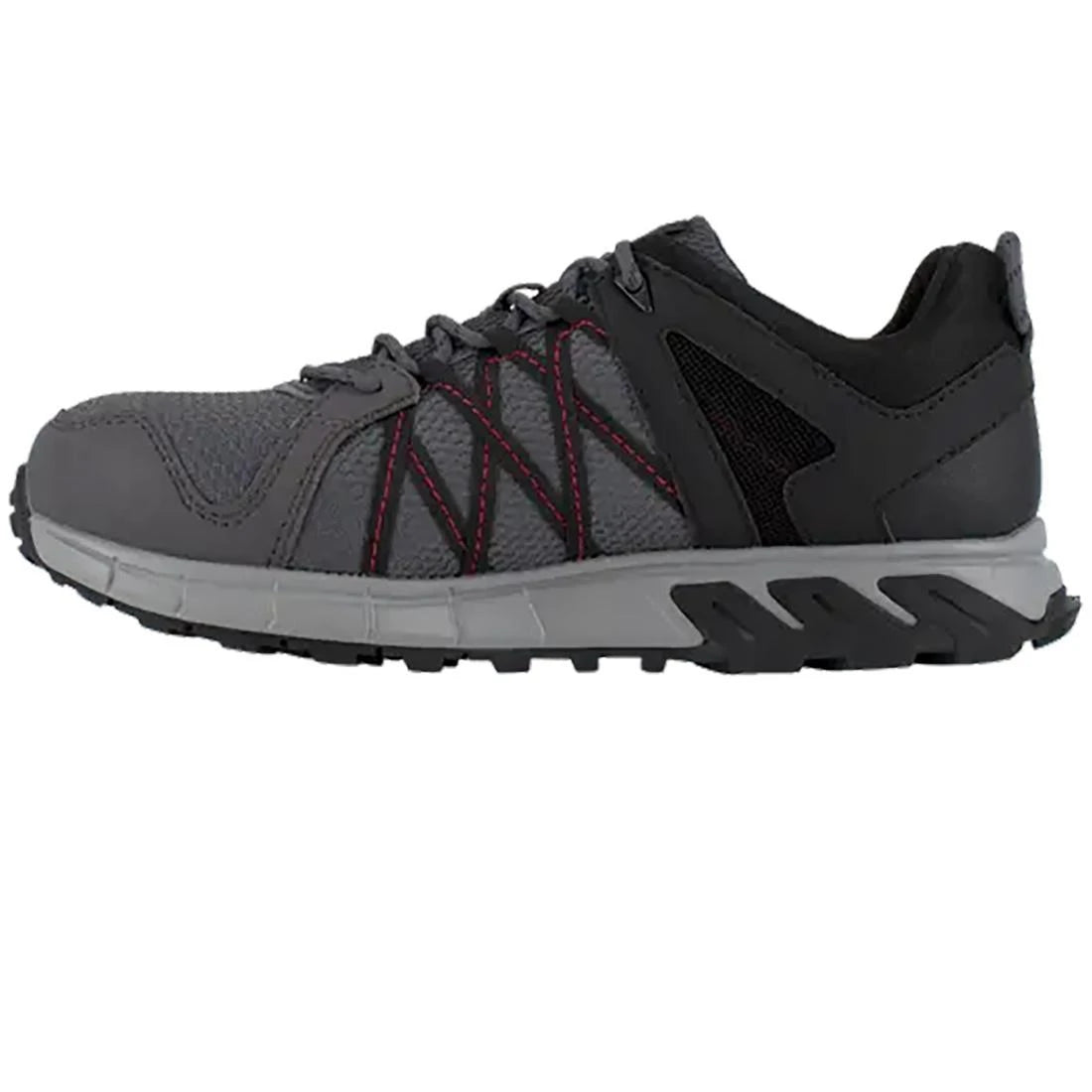 Trailgrip Alloy Toe Athletic Work Shoes for Men - Lightweight Safety Shoes Grey/Black - Perfect for Construction, Warehouse & Outdoor Work