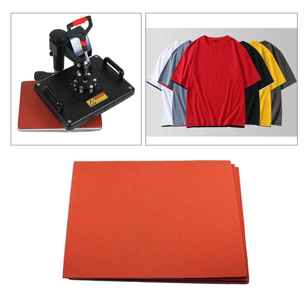 Milageto Heat Press Mat 22x22x0.8cm - Non-Stick, Heat Resistant Teflon Mat for HTV Vinyl, Sublimation & Screen Printing - Perfect for T-Shirts, Mugs & DIY Crafts