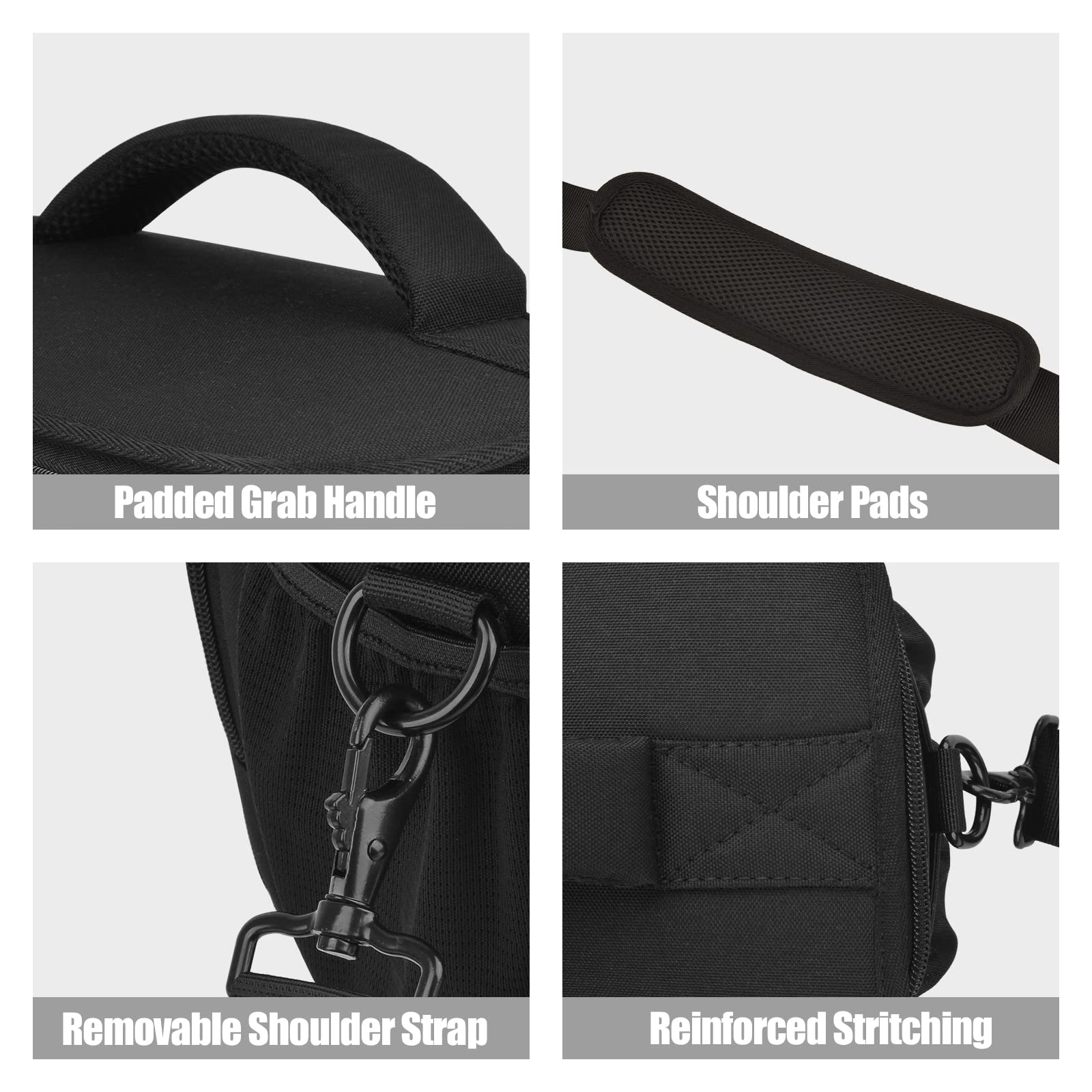 Compact Waterproof Camera Bag for Canon Nikon Sony DSLR & Mirrorless Cameras - Crossbody Shoulder Bag with Lens Storage (Large, Black) - Perfect for Travel, Hiking & Outdoor Photography