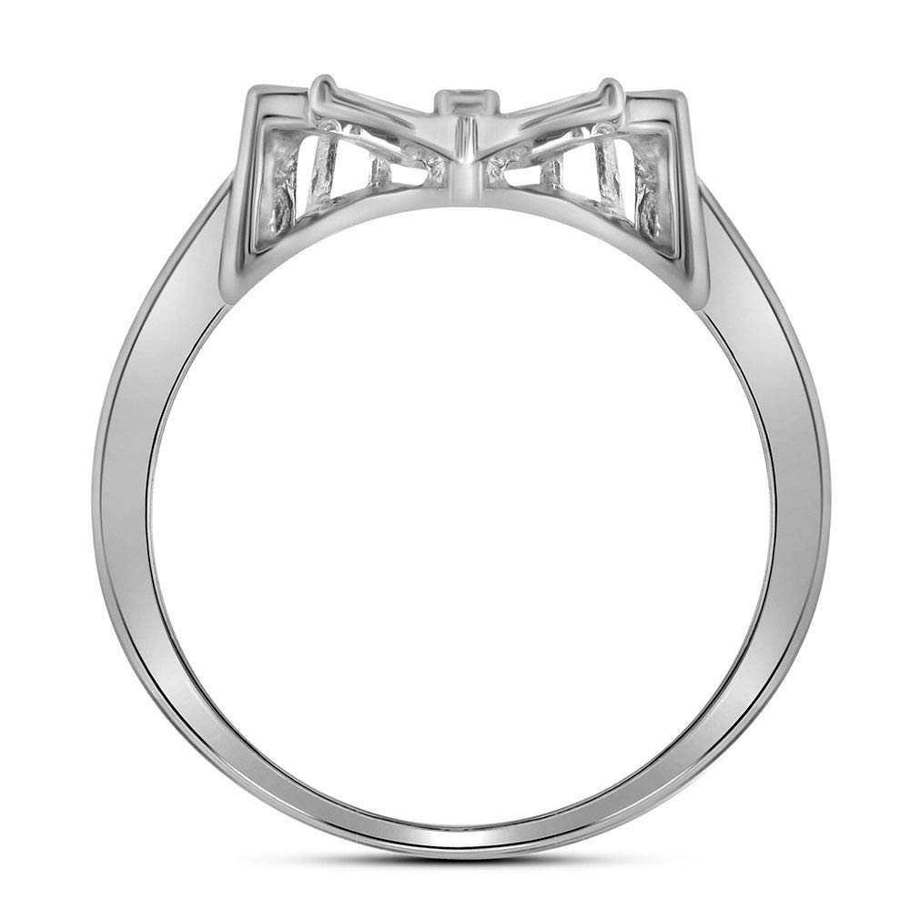 10K White Gold Women's Round Diamond Butterfly Ring - 1/20 CTTW - Elegant Jewelry Gift for Her, Perfect for Anniversaries, Birthdays & Special Occasions