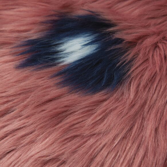 Premium 450x450 Dark Pink Faux Fur AC Cushion Cover - Soft & Cozy Home Decor for Sofa, Bed, and Living Room