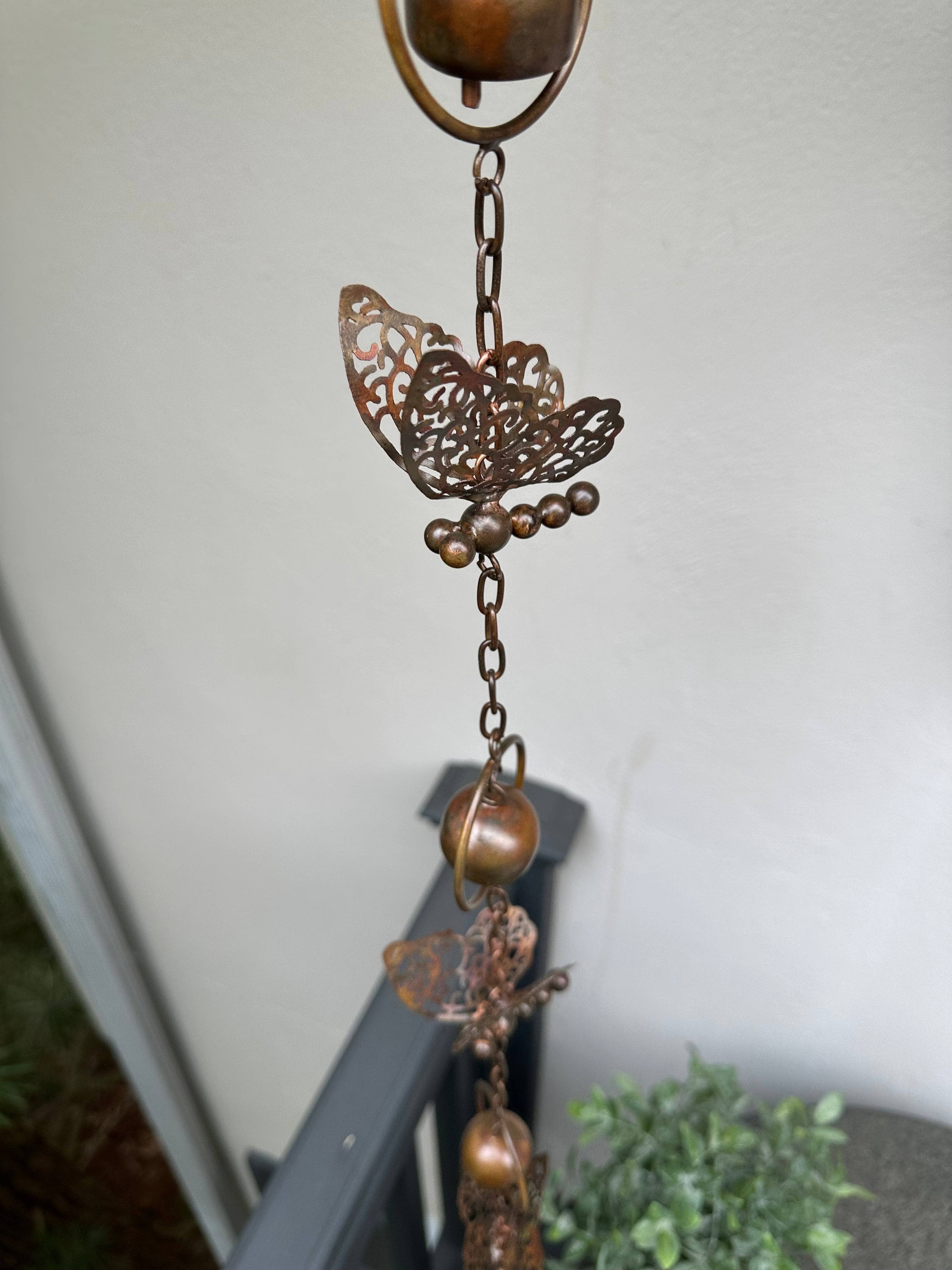 Butterfly Wind Chime with Bells - Handmade Hanging Ornament for Garden, Patio, and Home Decor | Outdoor & Indoor Decorative Accent