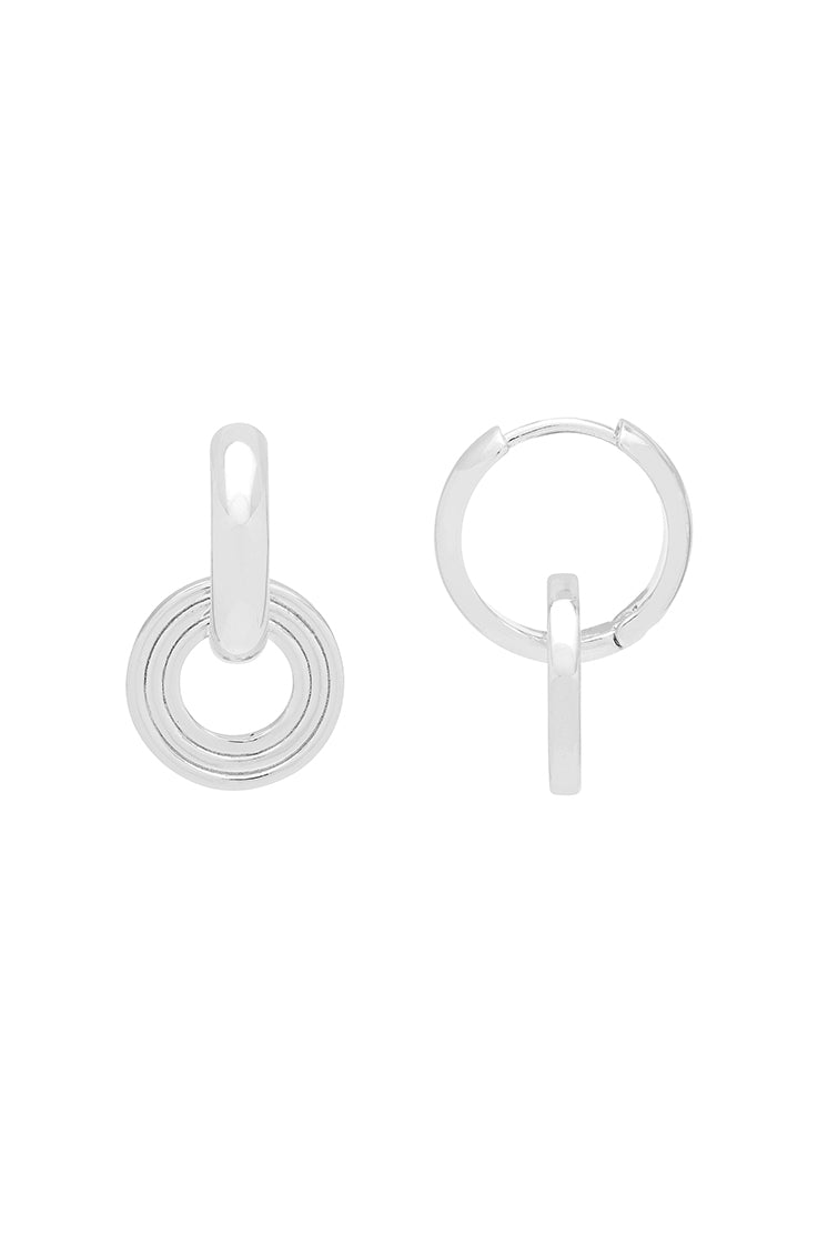 Stylish Grooved Circle Drop Hoop Earrings for Women - Perfect for Parties, Weddings & Everyday Wear