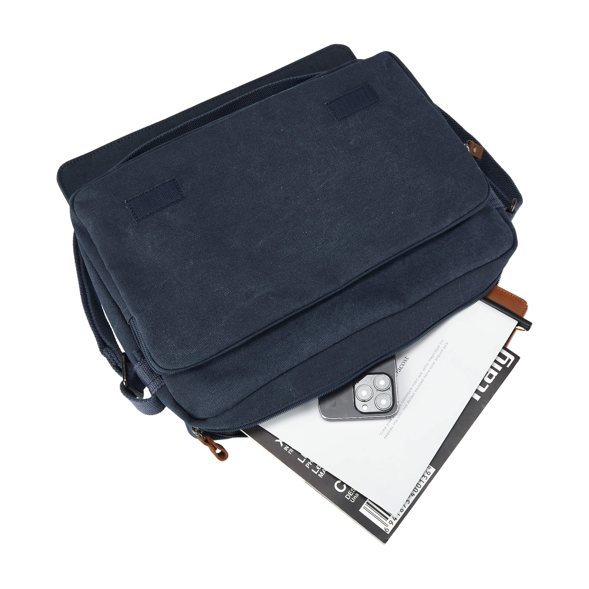 TRP0241 Troop London Classic Canvas Messenger Bag - Stylish & Durable Crossbody Bag for Men & Women - Perfect for Work, Travel & Everyday Use