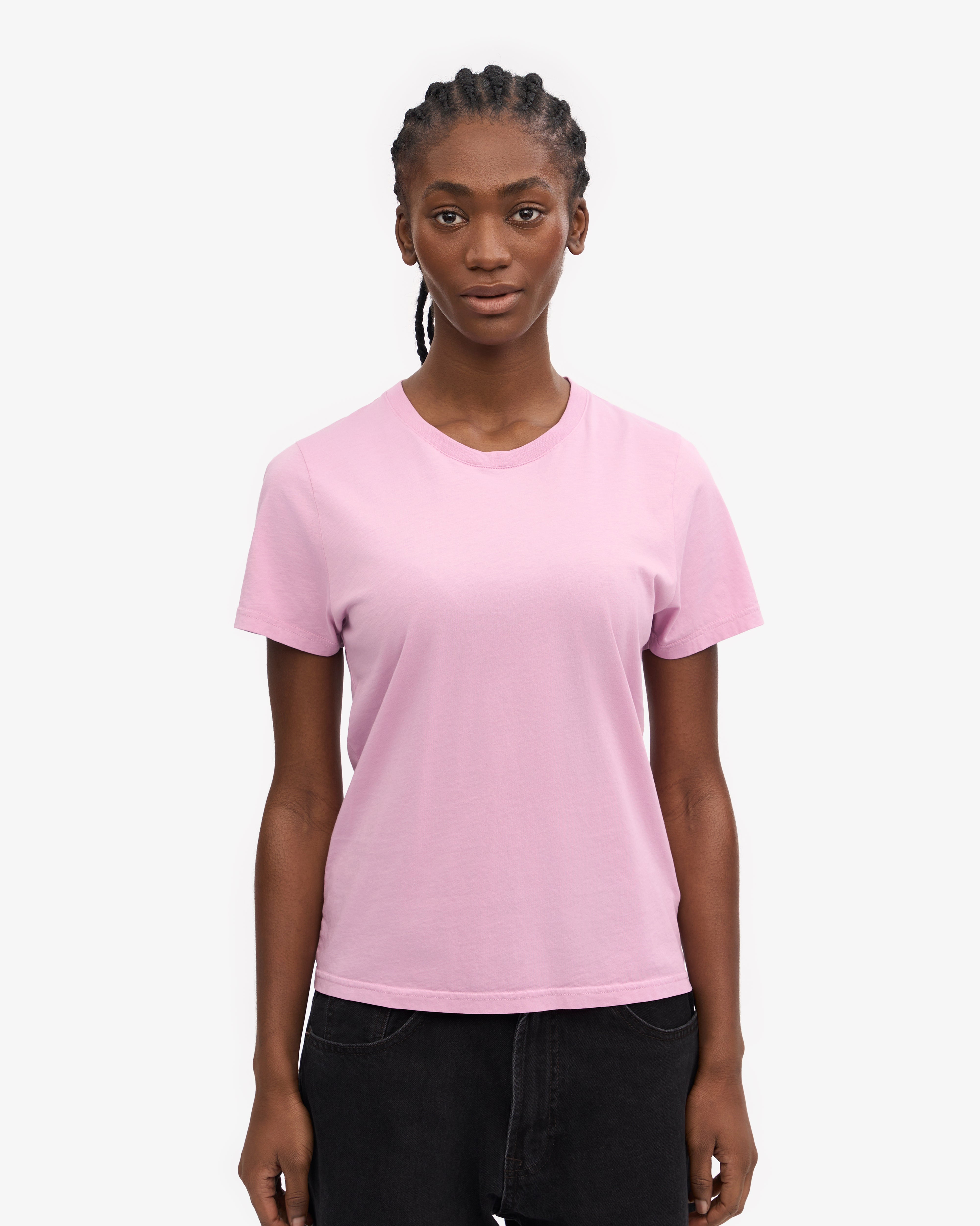 Organic Women's Lightweight T-Shirt with Cherry Blossom Print - Soft Casual Tee for Spring Outfits & Everyday Wear