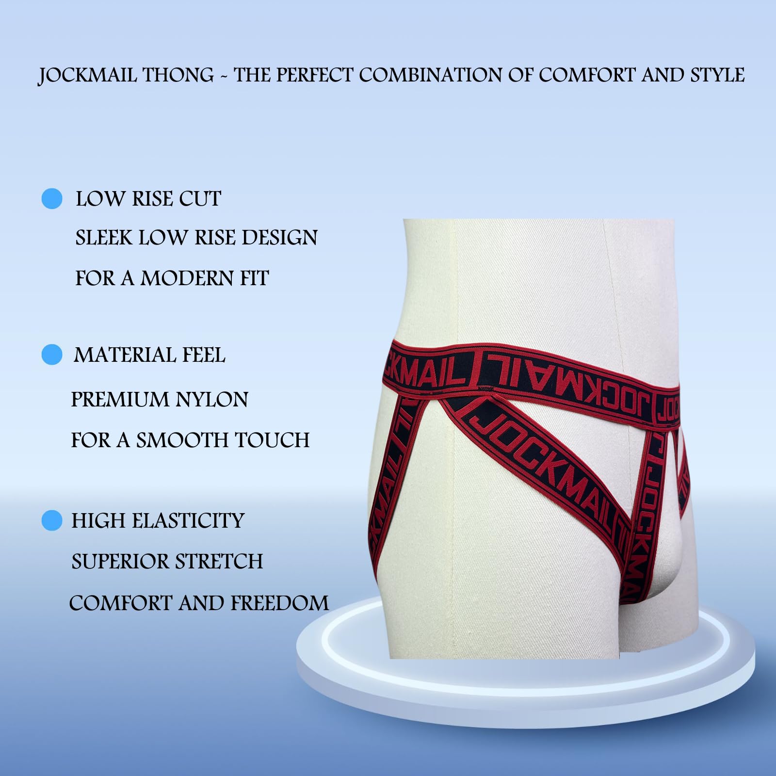 **JOCKMAIL Men's Athletic Jockstrap - Breathable Stretch G-String Underwear for Sports & Workout - Comfortable Support for Running, Gym, Cycling & Fitness**