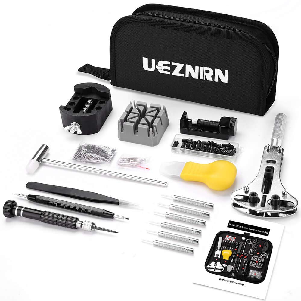 Professional Watchmaker Tool Set - 153 Pcs for Watch Repair & Battery Change
