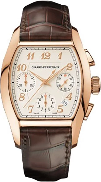 Girard Perregaux Richeville Chronograph 18K Rose Gold Men's Luxury Watch | Swiss Made Automatic Timepiece for Business, Formal Events & Collectors