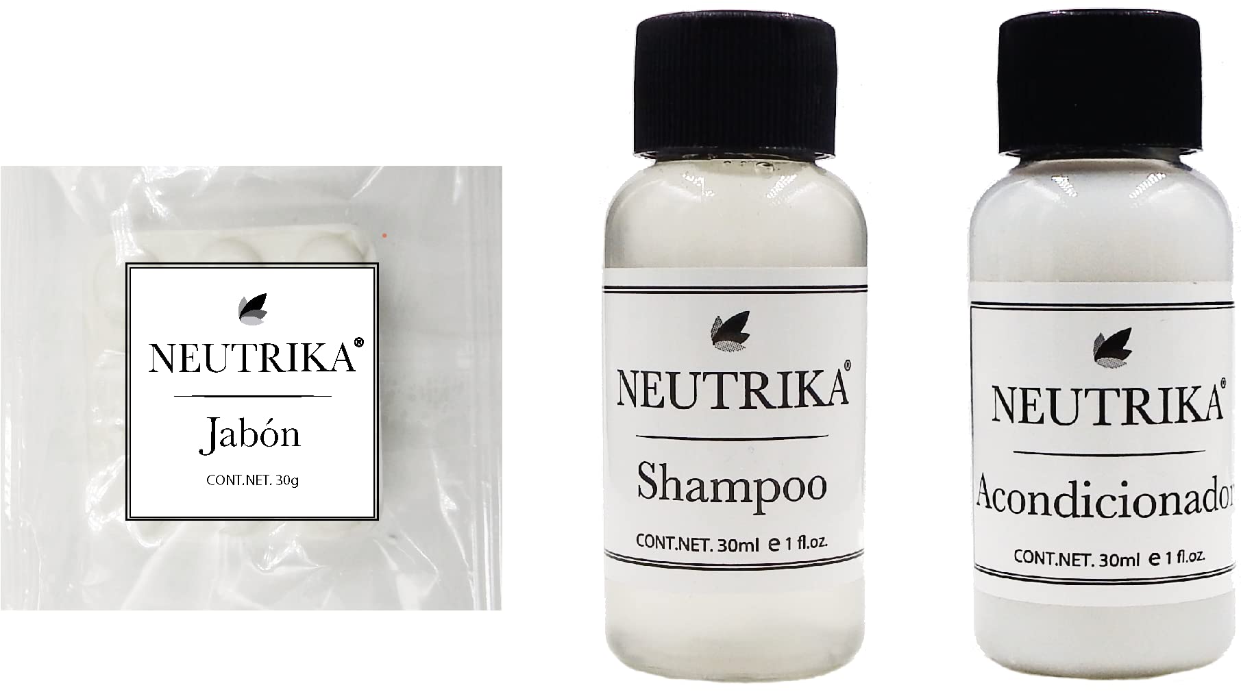 Hotel Amenities Travel Kit - 30g Soap, 30ml Shampoo & Conditioner | Paraben-Free Black Line Set of 150 Pieces | Perfect for Travel, Hotels & Guest Bathrooms